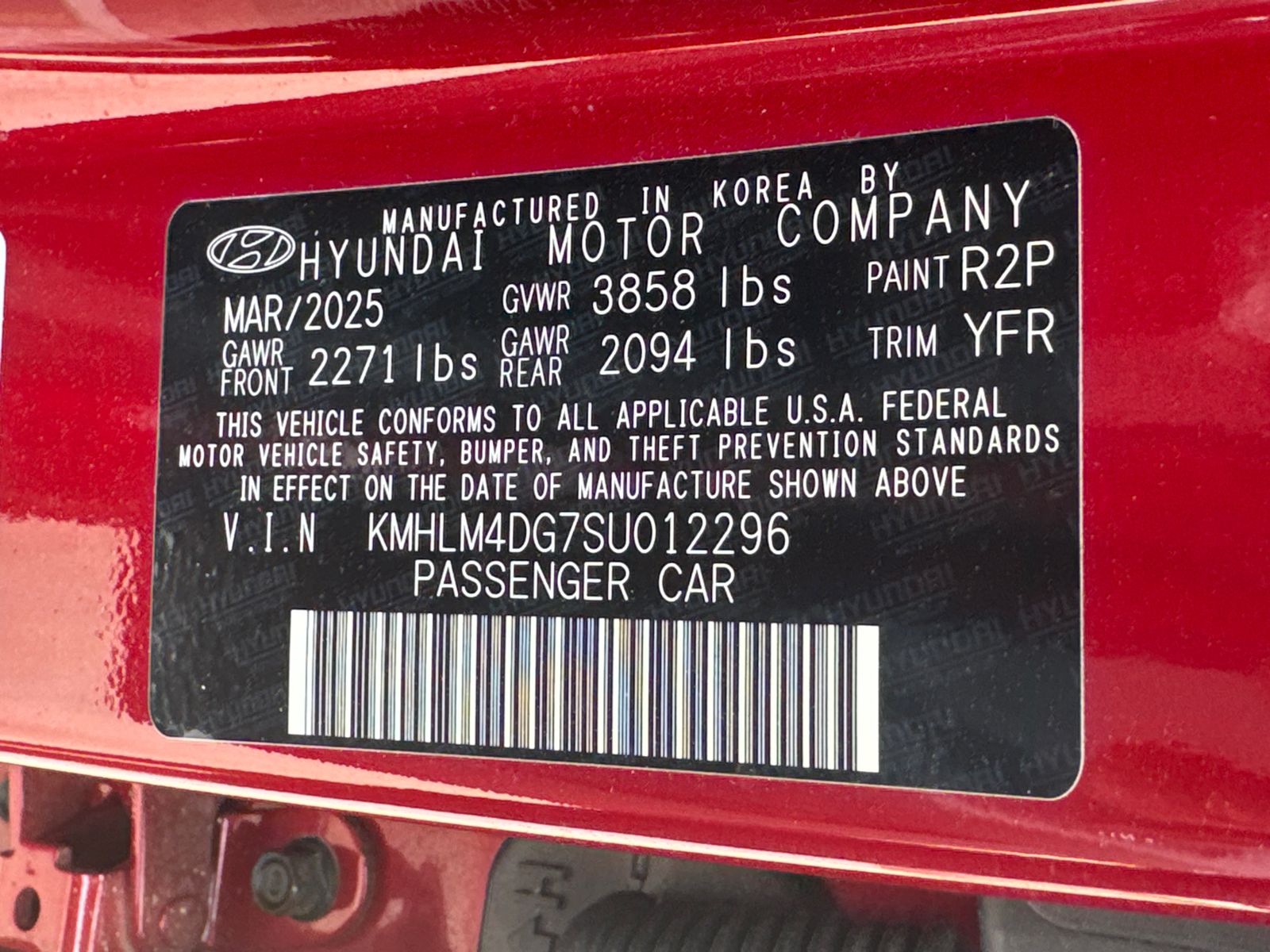 Certified Used 2025 Red Hyundai SEL Sport image 32