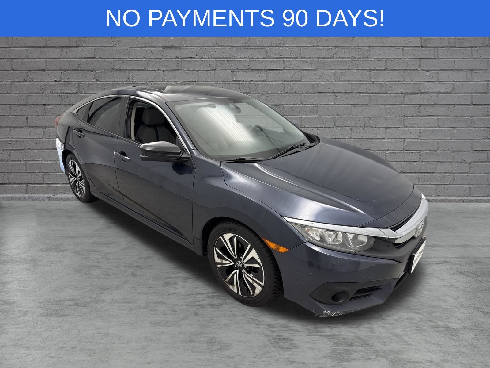 Gray 2018 Honda Civic Sedan Front-Wheel Drive Continuously Variable Transmission