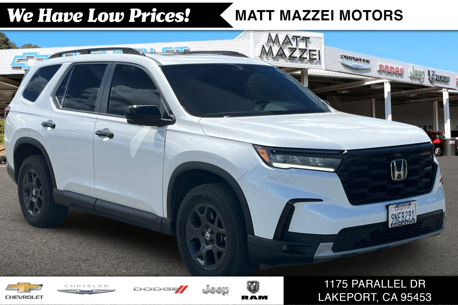 Platinum White Pearl 2025 Honda Pilot SUV / Crossover All-Wheel Drive Automatic