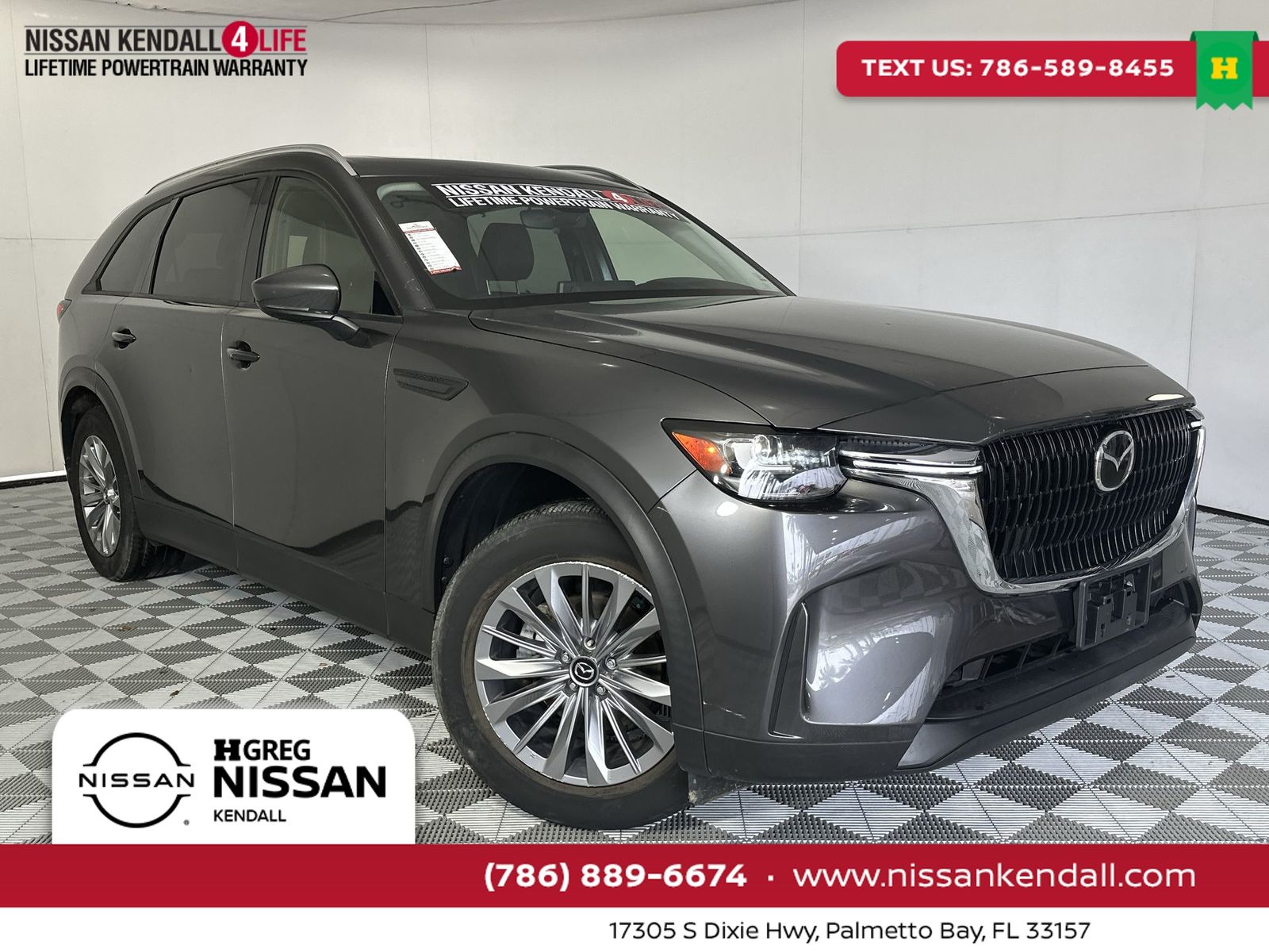 Machine Gray Metallic 2024 Mazda CX-90 3.3 Turbo Preferred Plus AWD SUV / Crossover All-Wheel Drive 8-Speed Automatic