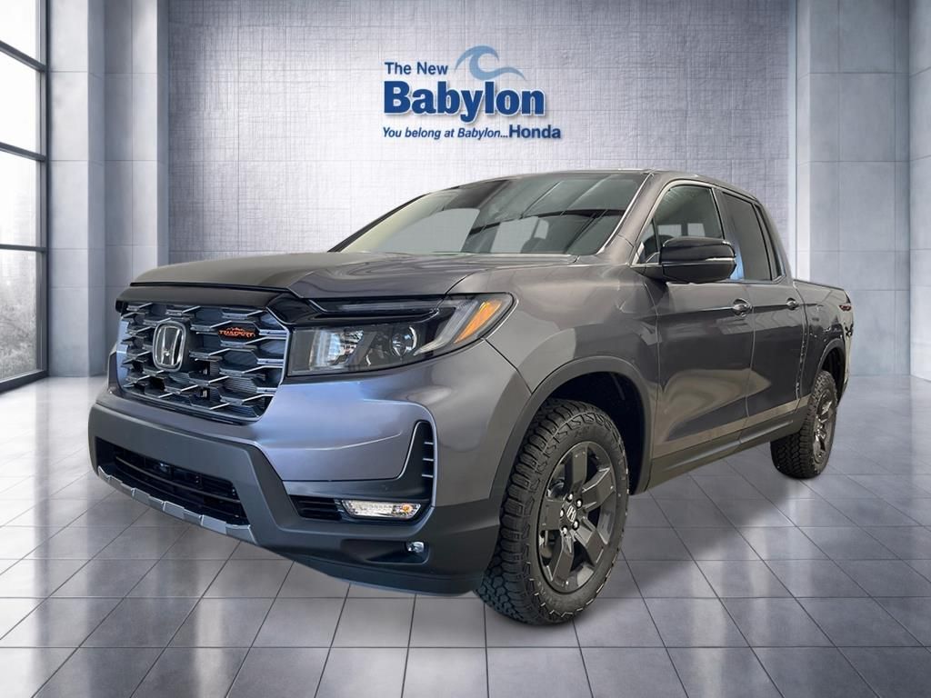 Gray (Modern Steel Metallic) 2026 Honda Ridgeline Pickup Truck All-Wheel Drive 9-Speed Automatic