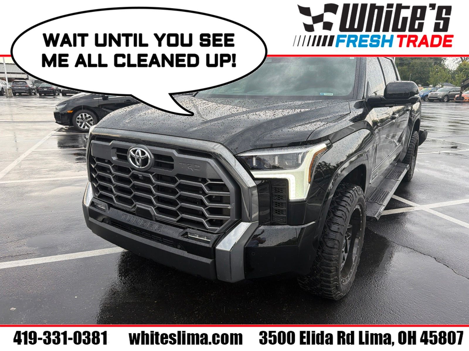 Midnight Black Metallic 2025 Toyota Tundra Pickup Truck Four-Wheel Drive Automatic