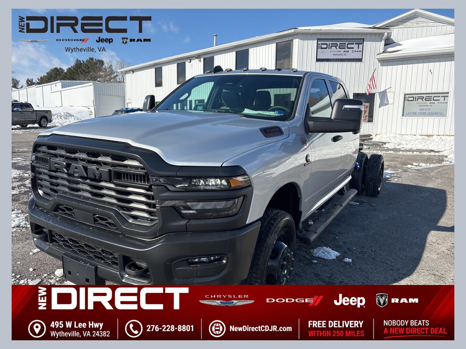 Silver Zynith 2026 RAM 3500 Chassis Pickup Truck Four-Wheel Drive 8-Speed Automatic