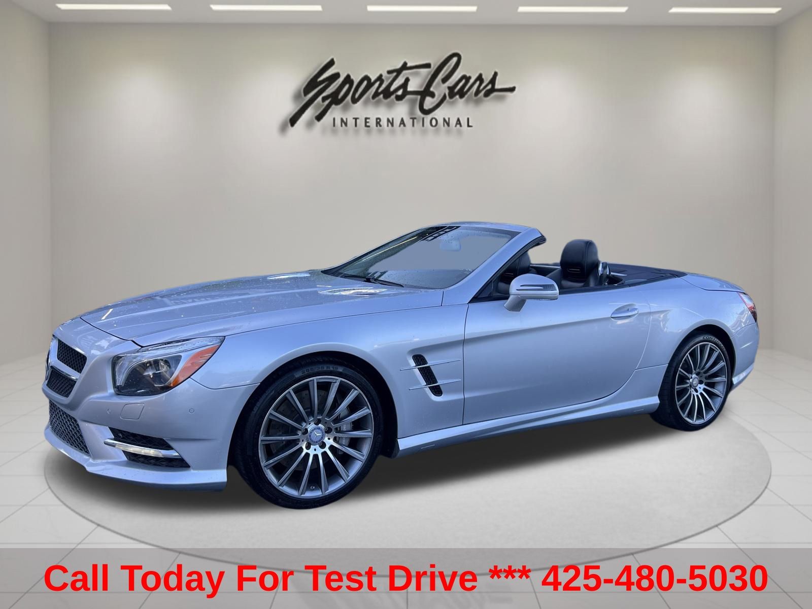 Silver 2013 Mercedes-Benz SL-Class SL 550 Convertible Rear-Wheel Drive 7-Speed Automatic