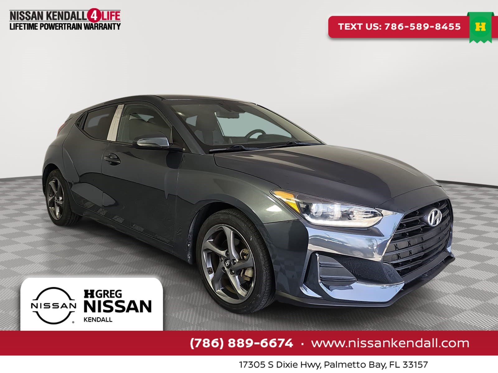 Thunder Gray 2019 Hyundai Veloster Coupe Front-Wheel Drive 6-Speed Automatic