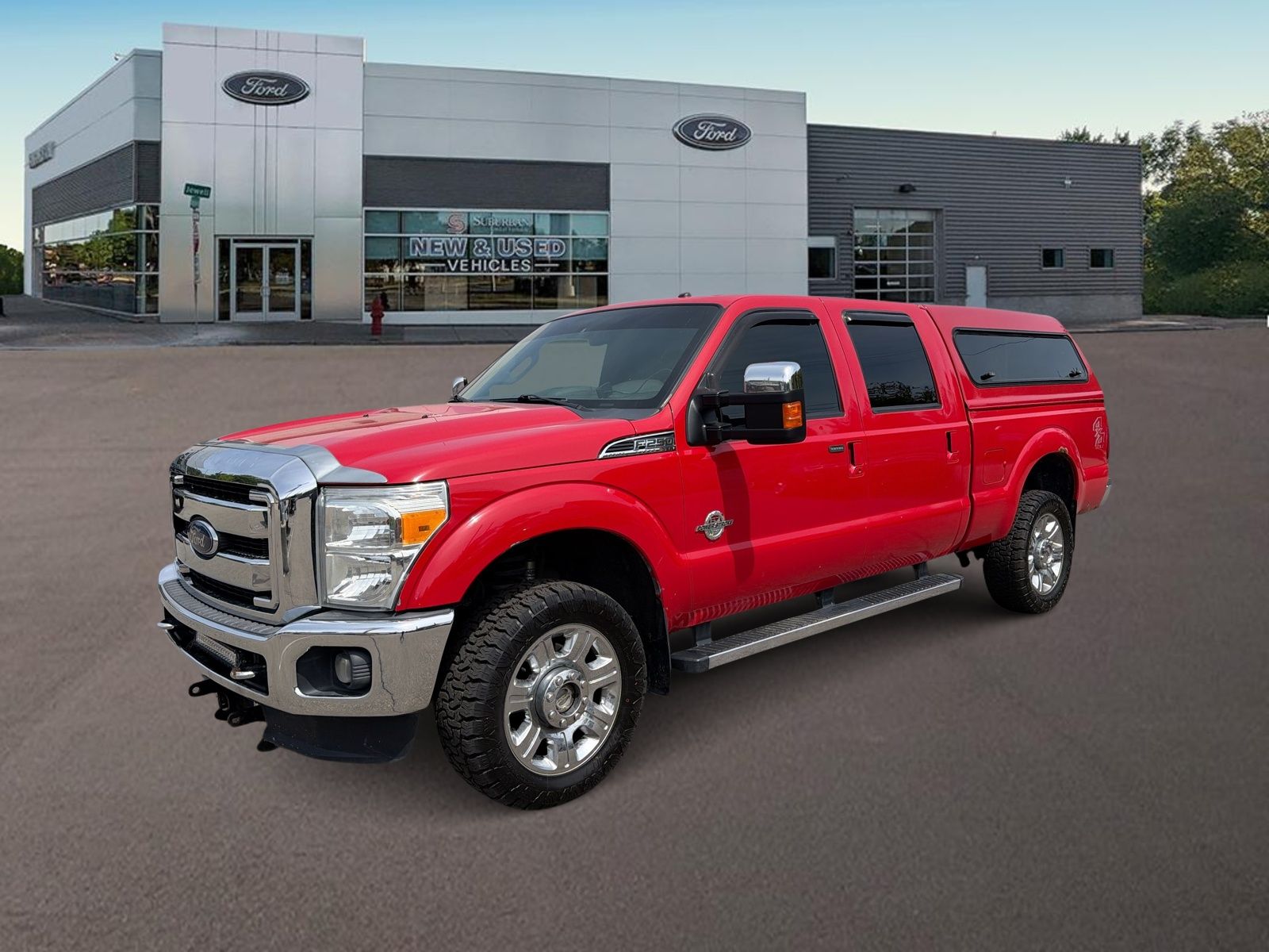 Vermillion Red 2015 Ford F-250 Super Duty Lariat Crew Cab 4WD Pickup Truck Four-Wheel Drive 6-Speed Automatic Overdrive