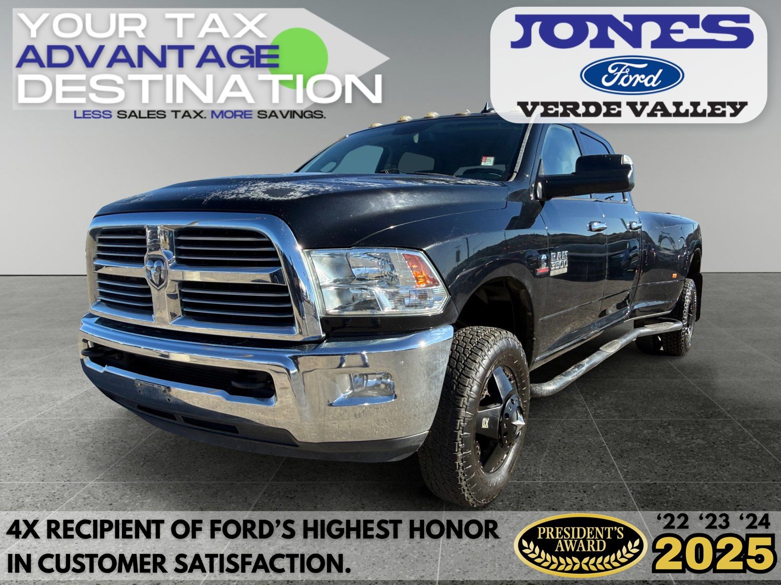 Black Clearcoat 2015 RAM 3500 Lone Star Crew Cab LB DRW 4WD Pickup Truck Four-Wheel Drive 6-Speed Automatic