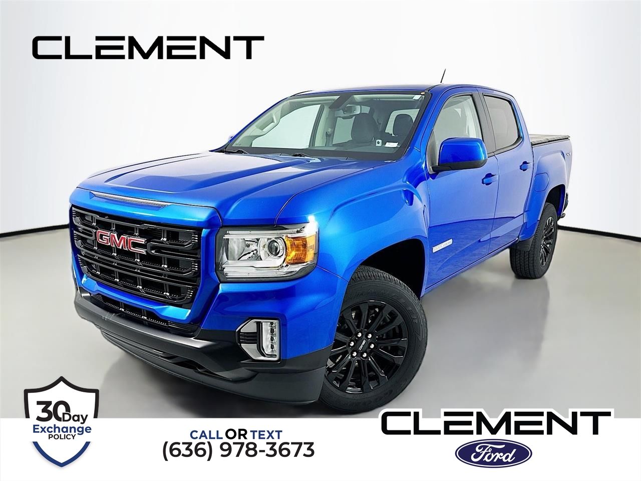 Dynamic Blue Metallic 2022 GMC Canyon Elevation Crew Cab 4WD Pickup Truck Four-Wheel Drive 8-Speed Automatic