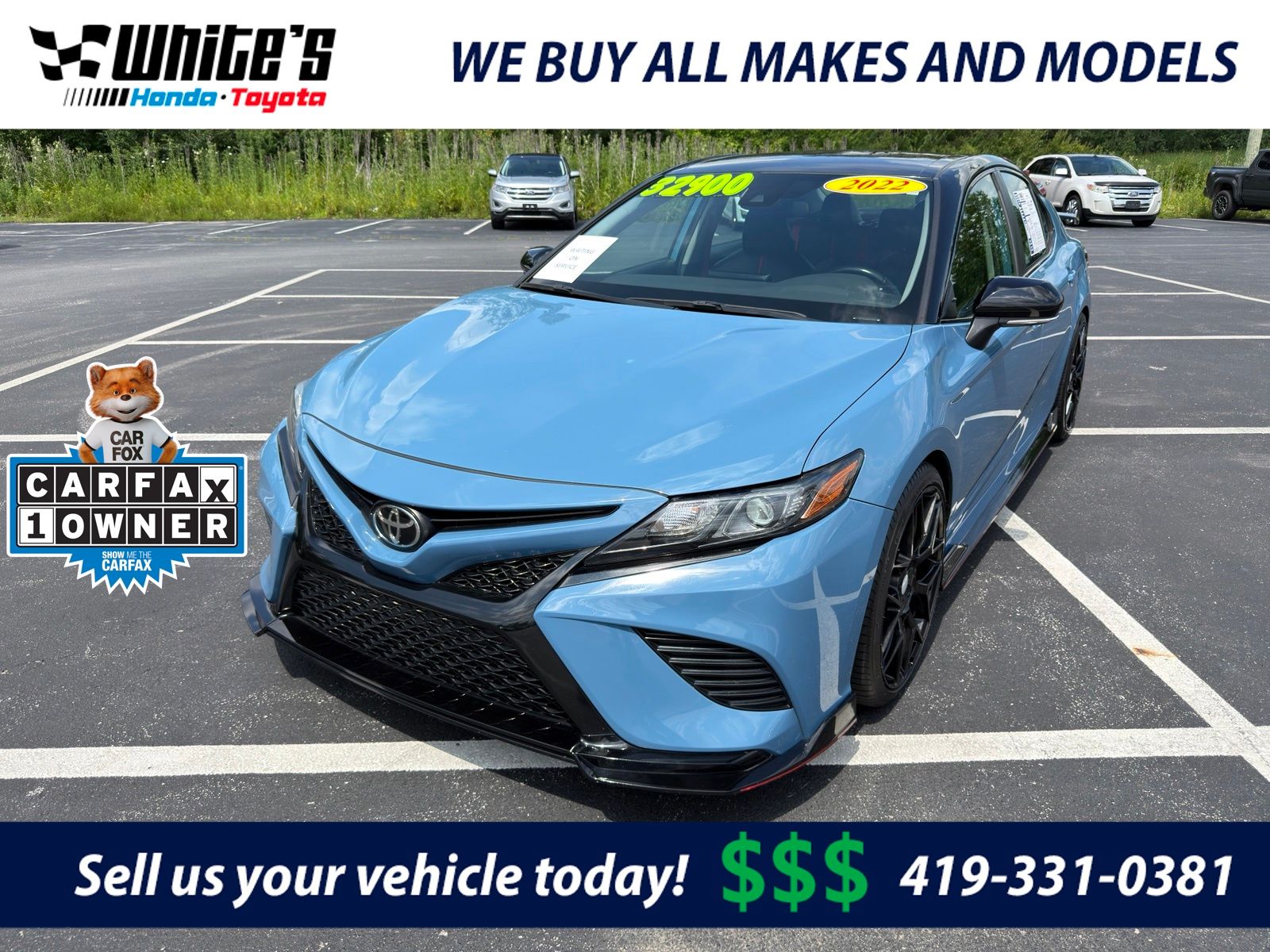 Midnight Black Metallic 2022 Toyota Camry Sedan Front-Wheel Drive 8-Speed Automatic