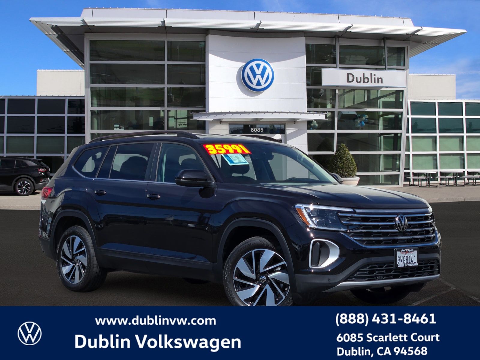 Deep Black Pearl 2026 Volkswagen Atlas SUV / Crossover All-Wheel Drive 8-Speed Automatic