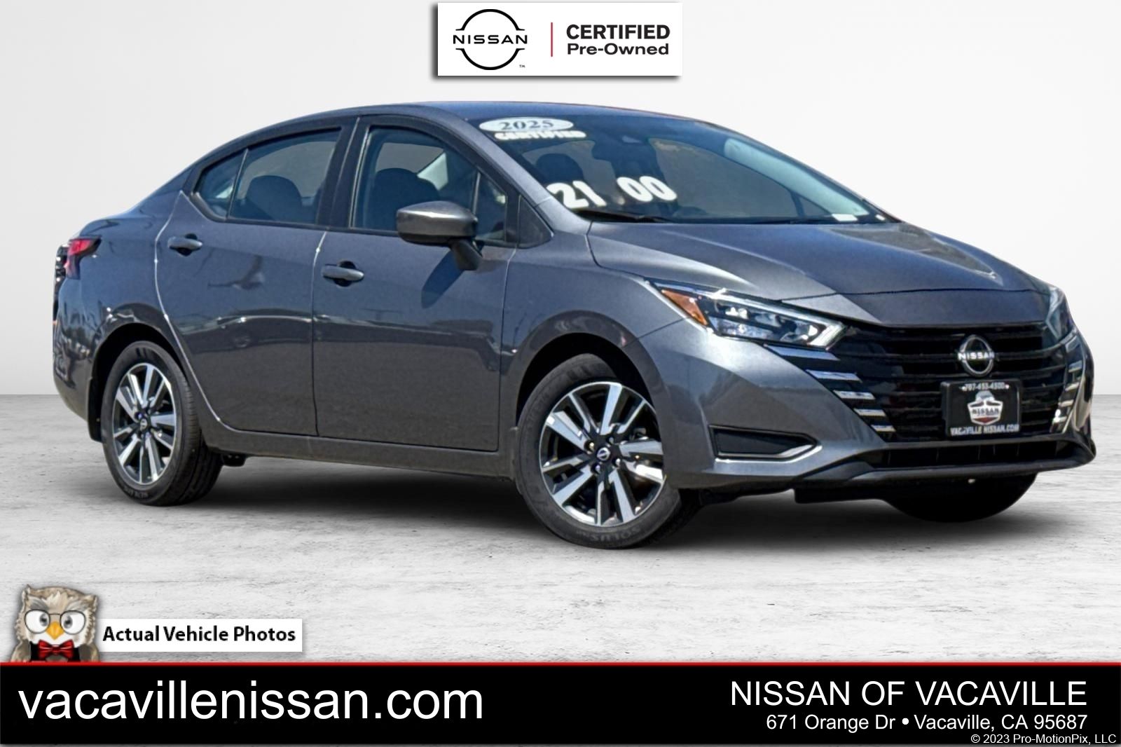 Gray (Gun Metallic) 2025 Nissan Versa SV FWD Sedan Front-Wheel Drive Continuously Variable Transmission
