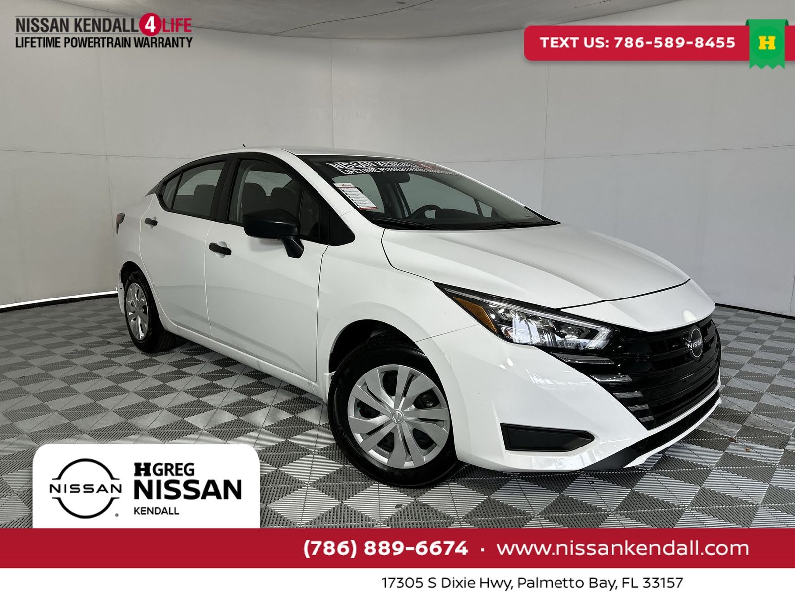 White (Fresh Powder) 2025 Nissan Versa S FWD Sedan Front-Wheel Drive Continuously Variable Transmission