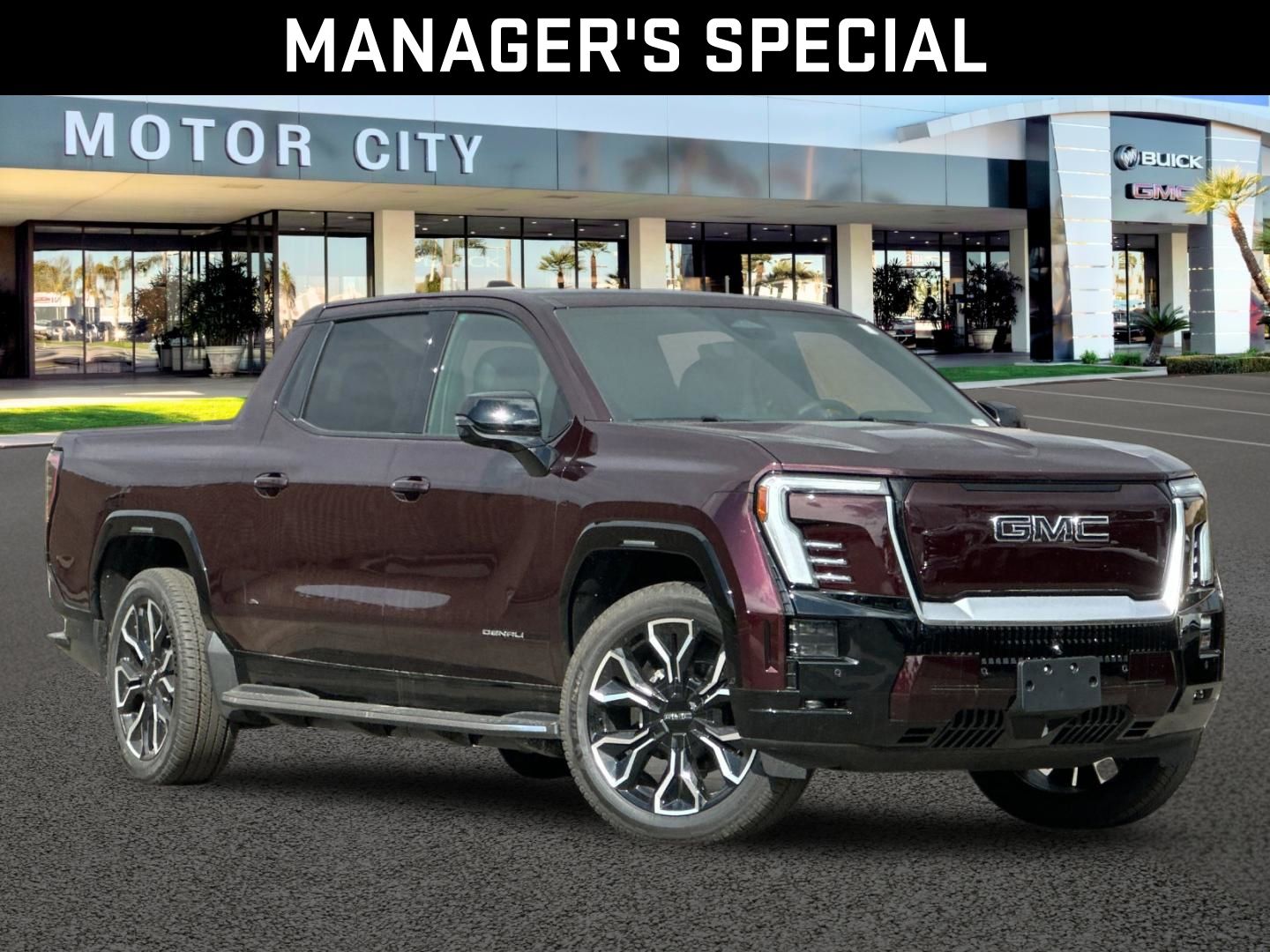 Dark Ember Tintcoat 2025 GMC Sierra EV Pickup Truck All-Wheel Drive 1-Speed Automatic
