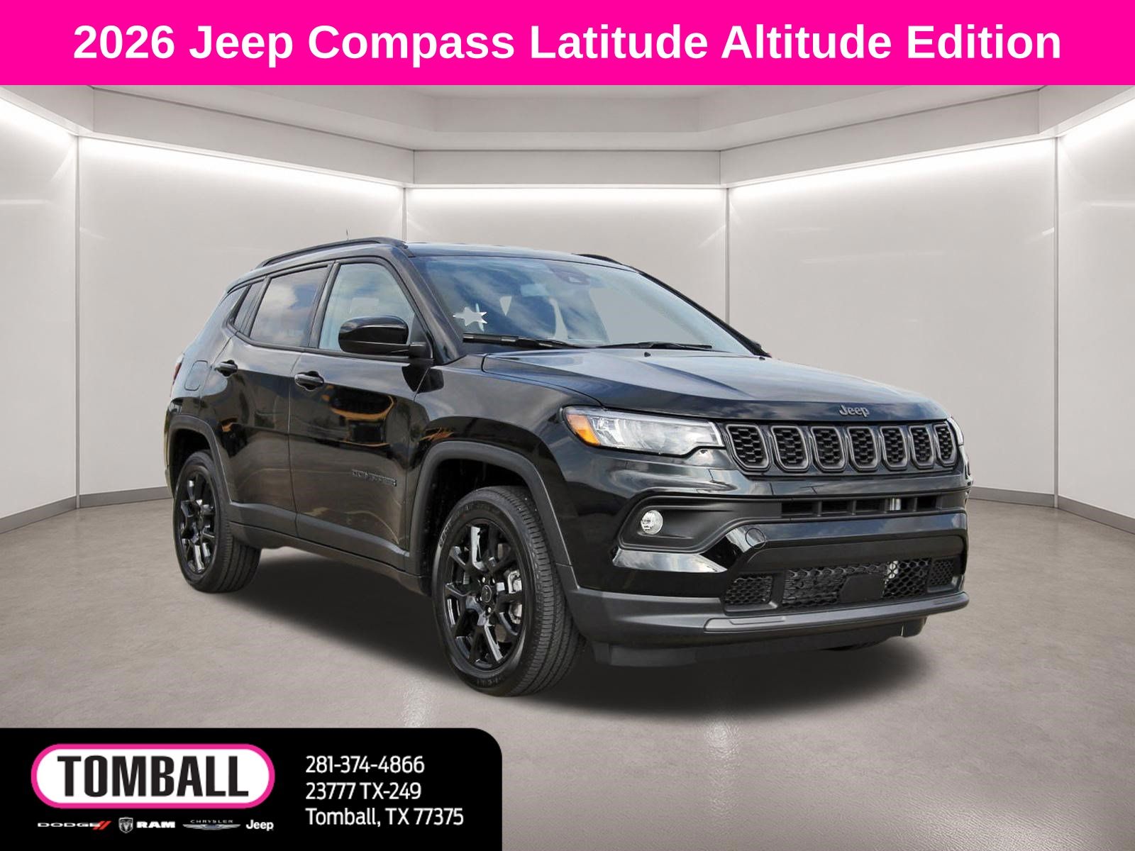 Diamond Black Crystal Pearlcoat 2026 Jeep Compass SUV / Crossover Four-Wheel Drive 8-Speed Automatic