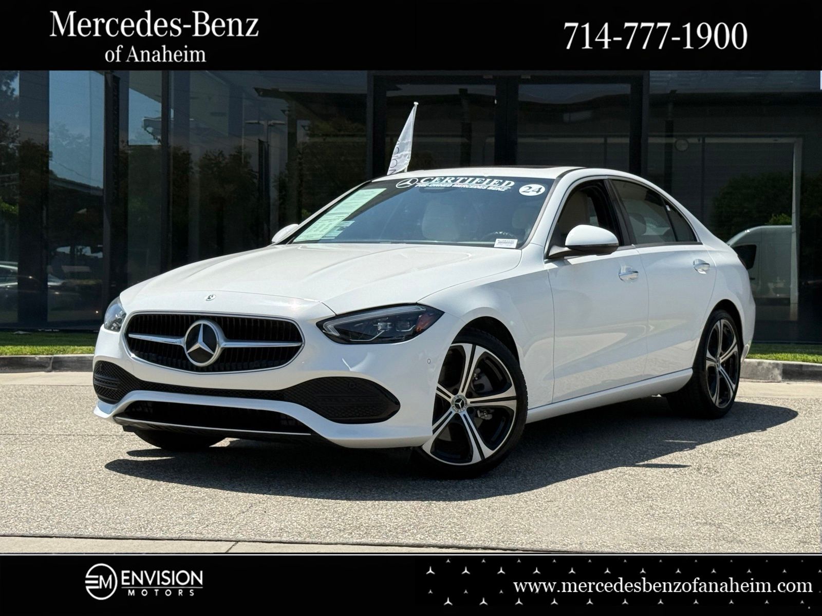Polar White 2024 Mercedes-Benz C-Class Sedan Rear-Wheel Drive 9-Speed Automatic