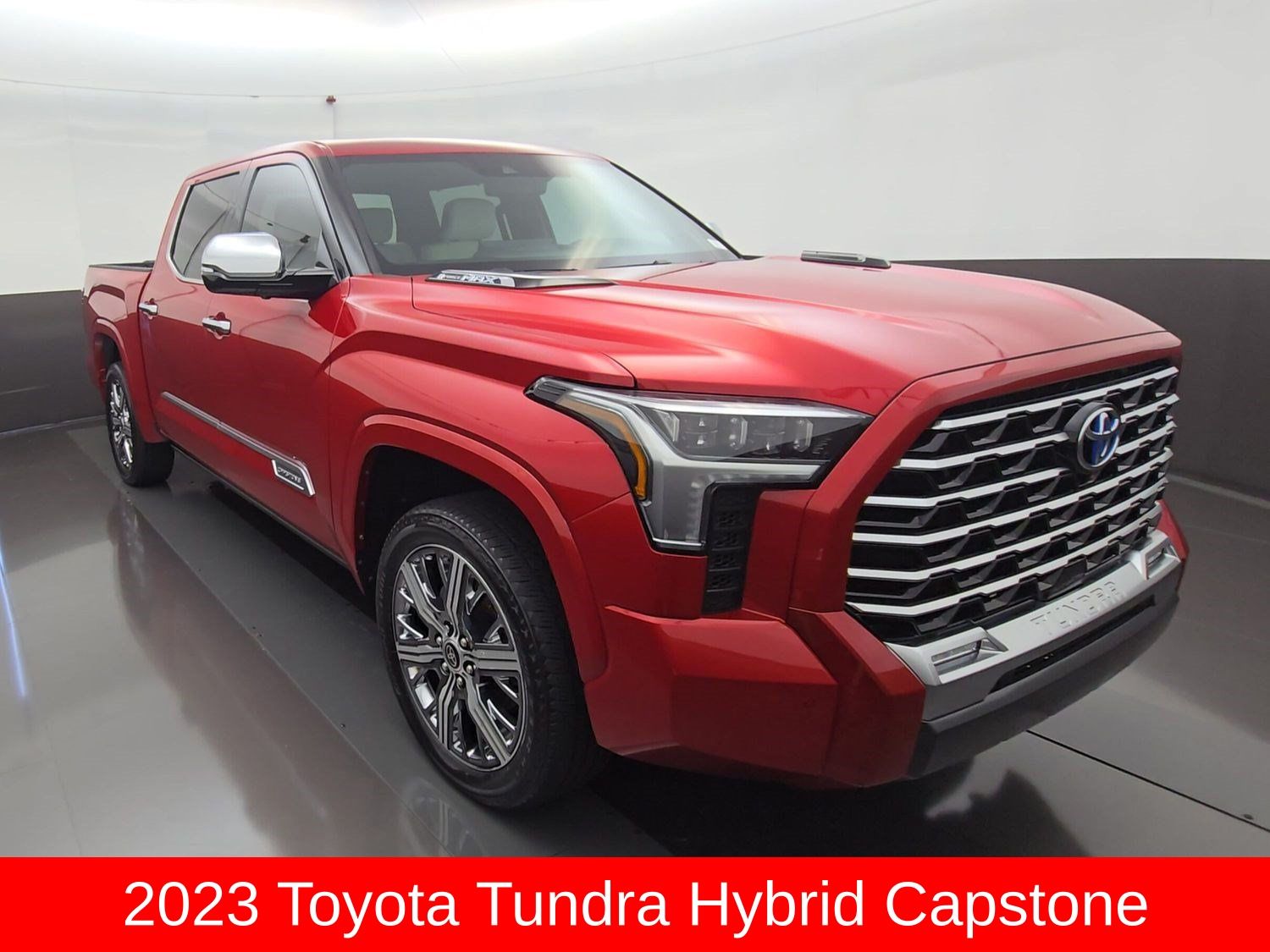 Supersonic Red 2023 Toyota Tundra Hybrid Pickup Truck Four-Wheel Drive Automatic