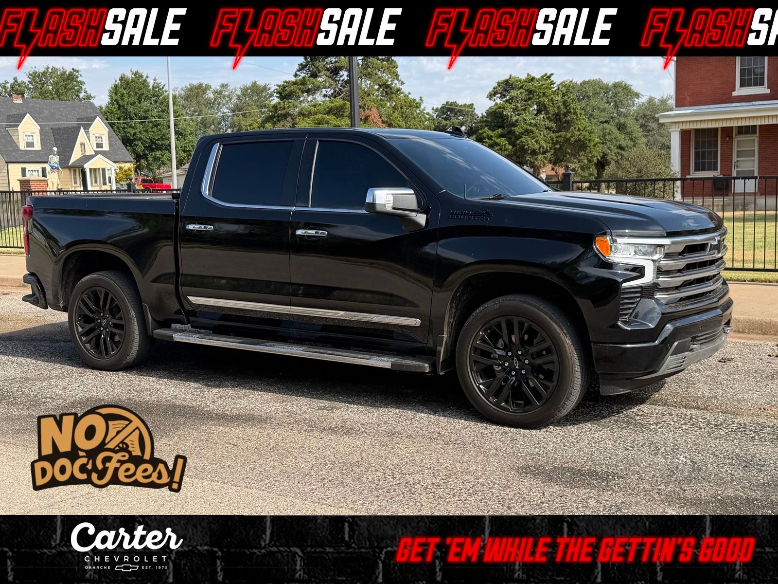 Black 2024 Chevrolet Silverado 1500 Pickup Truck Four-Wheel Drive Automatic