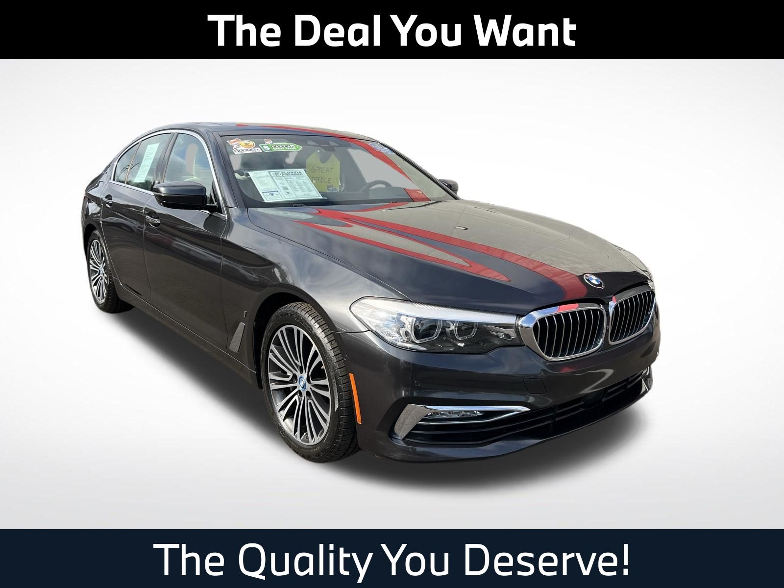 Gray (Dark Graphite) 2018 BMW 5 Series 530e iPerformance Sedan RWD Sedan Rear-Wheel Drive 8-Speed Automatic