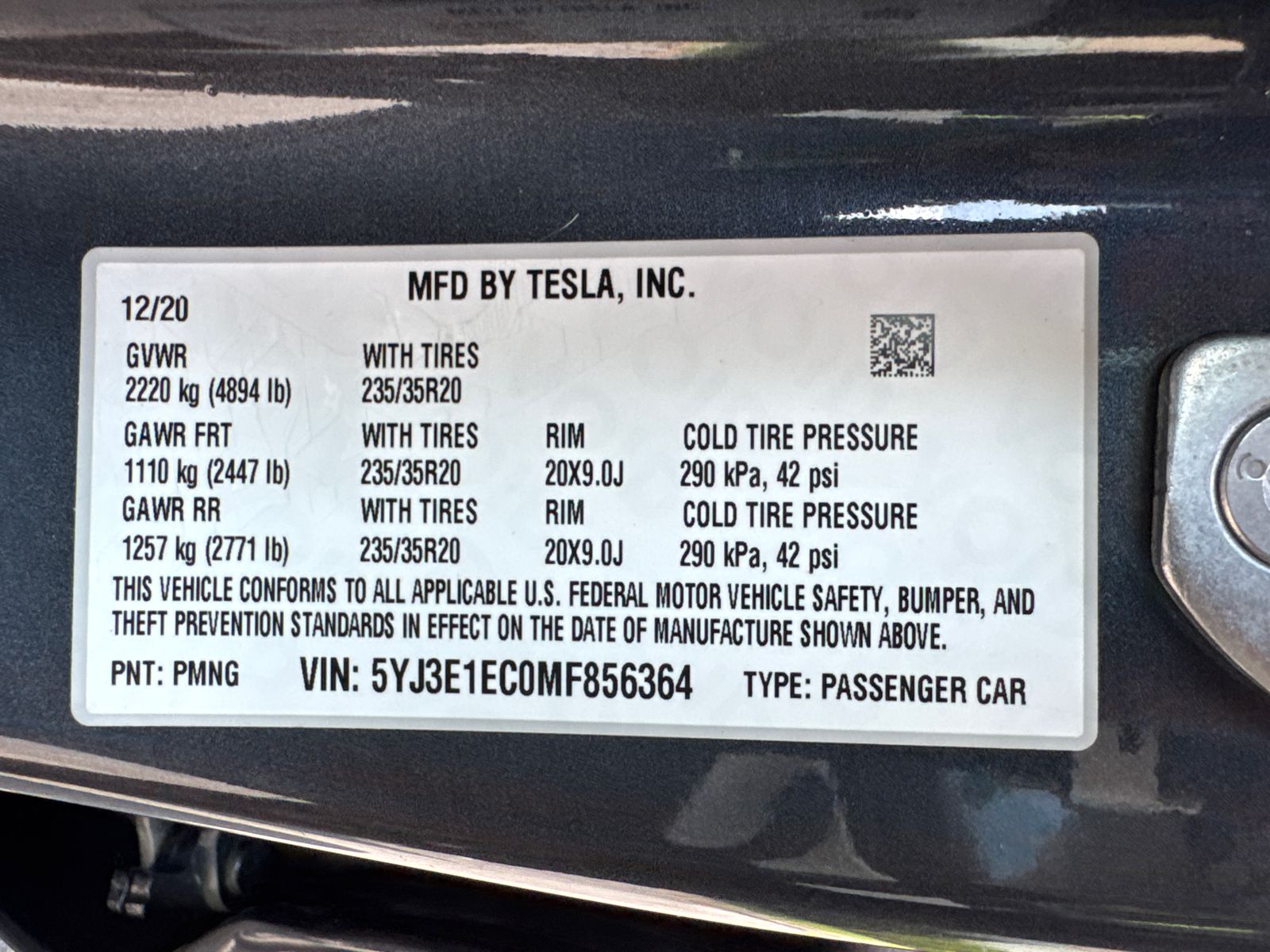 Used 2021 Gray Tesla Performance image 31
