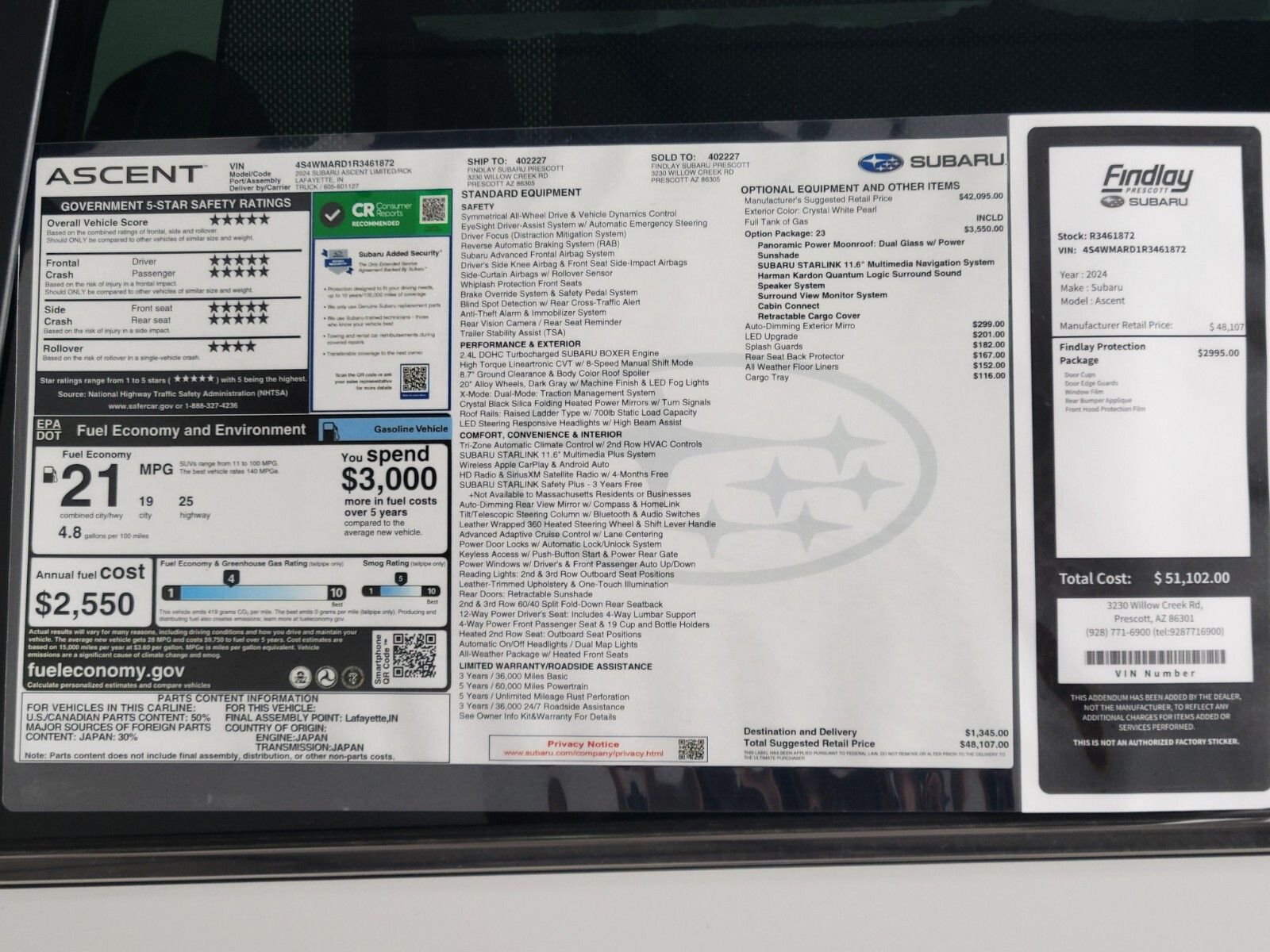 2024 Subaru Ascent Limited 38