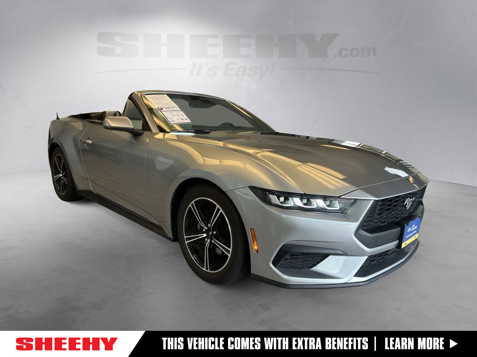Silver Metallic 2024 Ford Mustang Convertible Rear-Wheel Drive Automatic