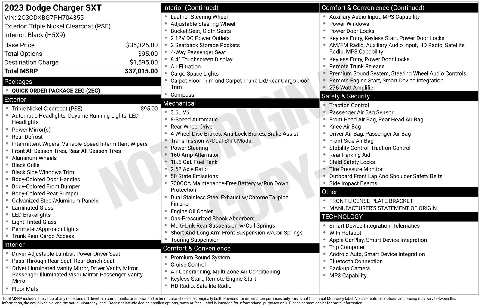 Used Car 2023 Dodge Charger  Sxt For Sale Under $25,000 In Austin, Texas