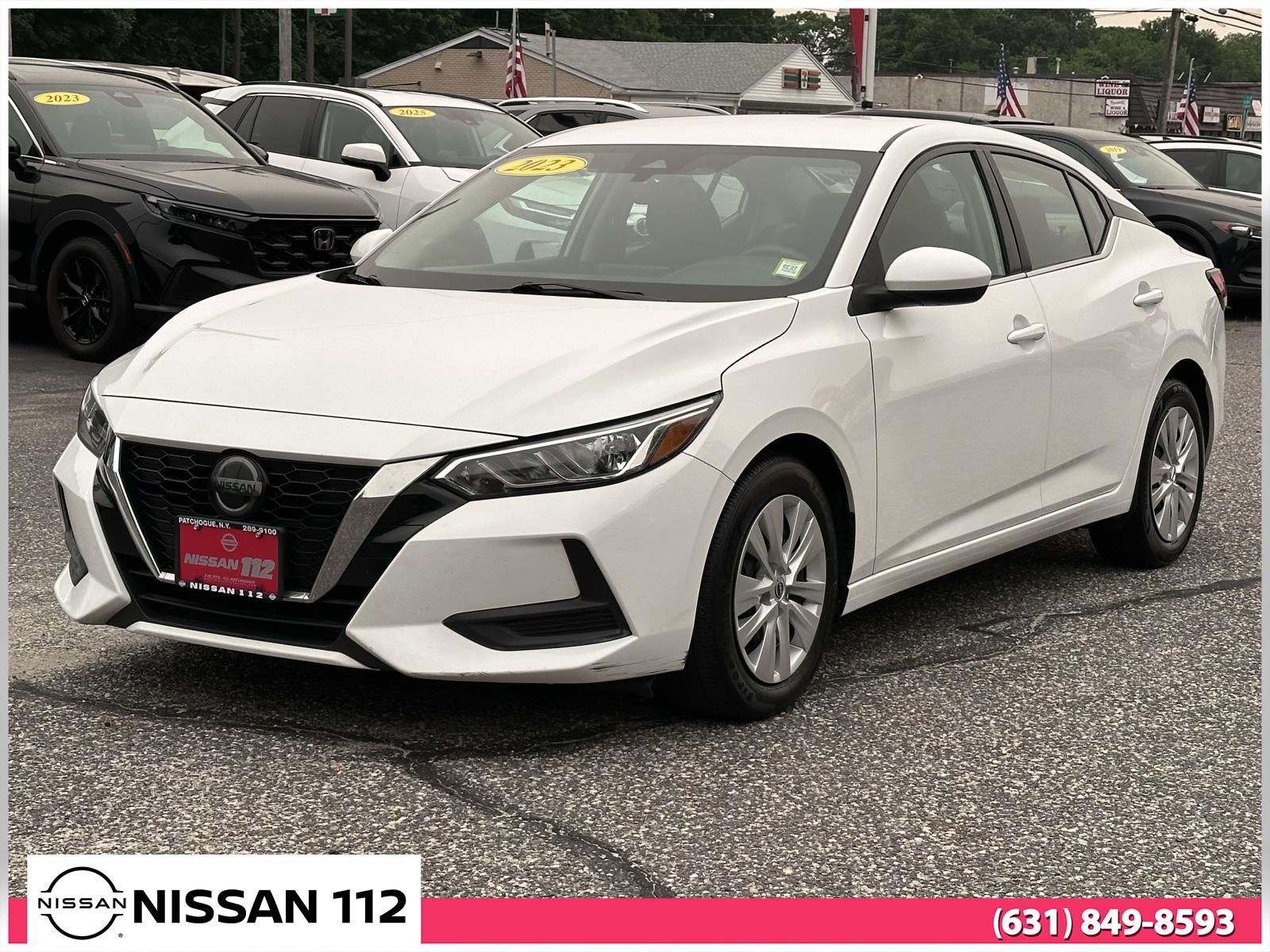 White (Fresh Powder) 2023 Nissan Sentra Sedan Front-Wheel Drive Continuously Variable Transmission