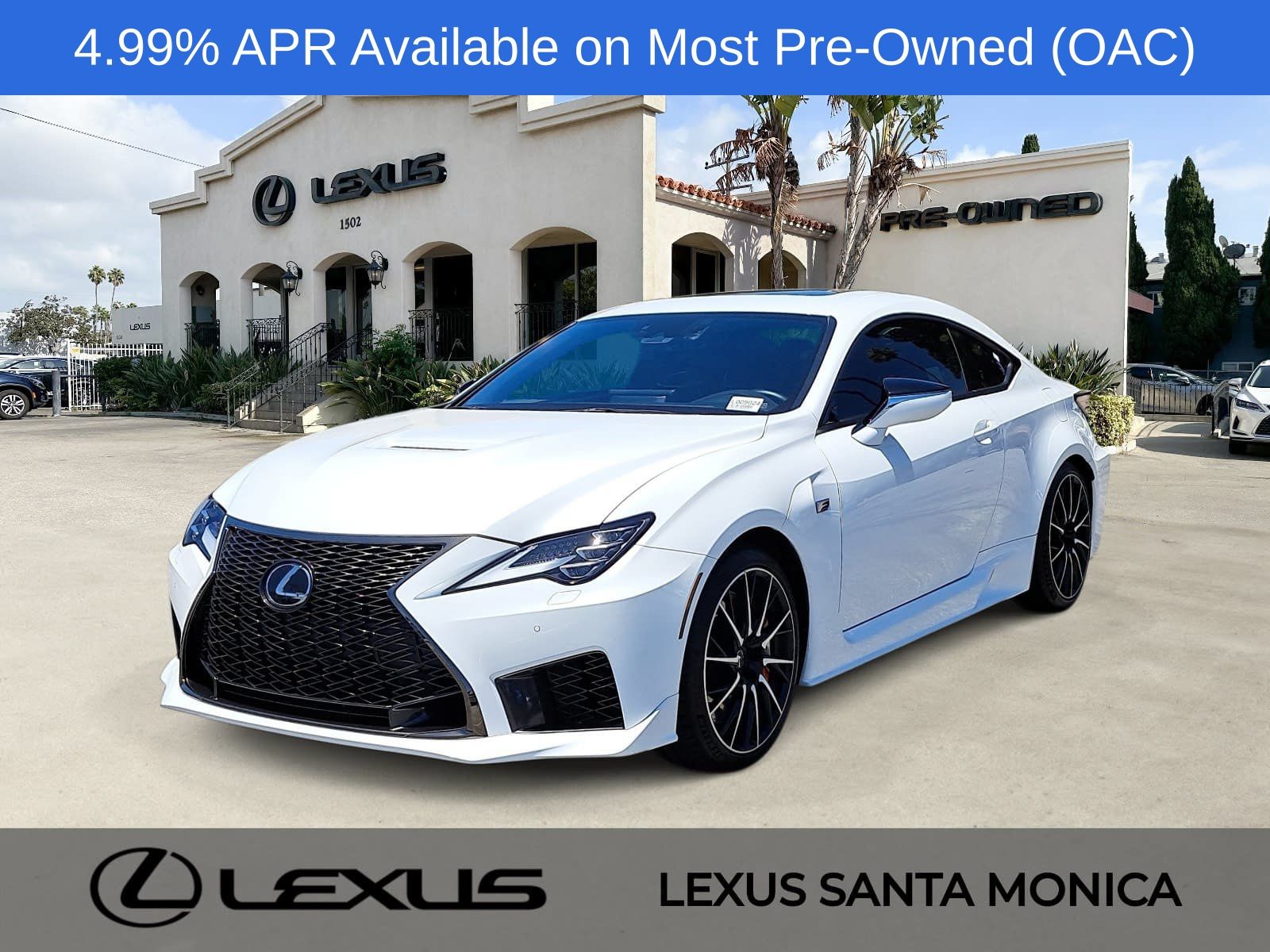 Ultra White 2024 Lexus RC F Coupe Rear-Wheel Drive 8-Speed Dual Clutch