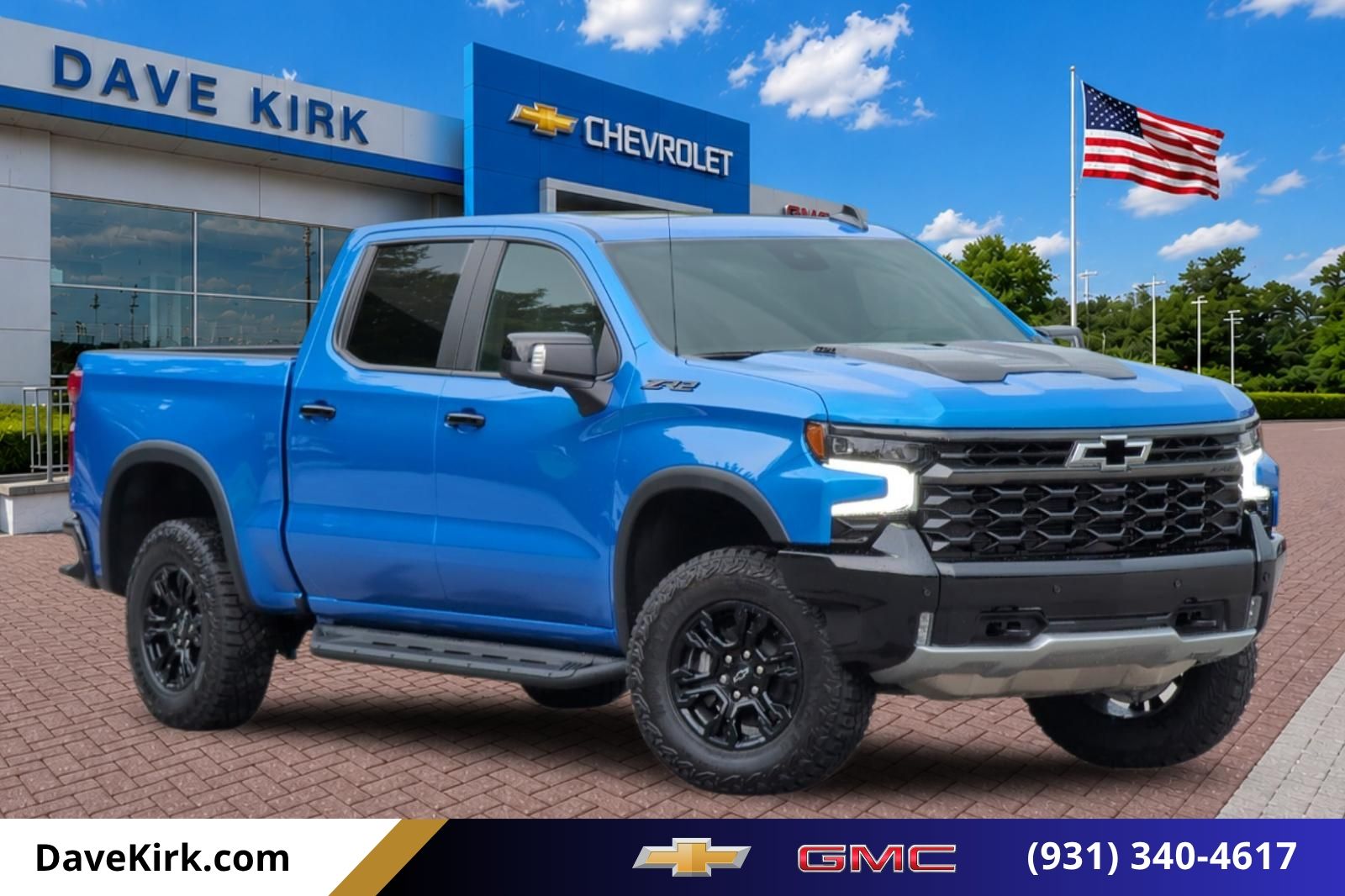 Riptide Blue 2025 Chevrolet Silverado 1500 Pickup Truck Four-Wheel Drive Automatic