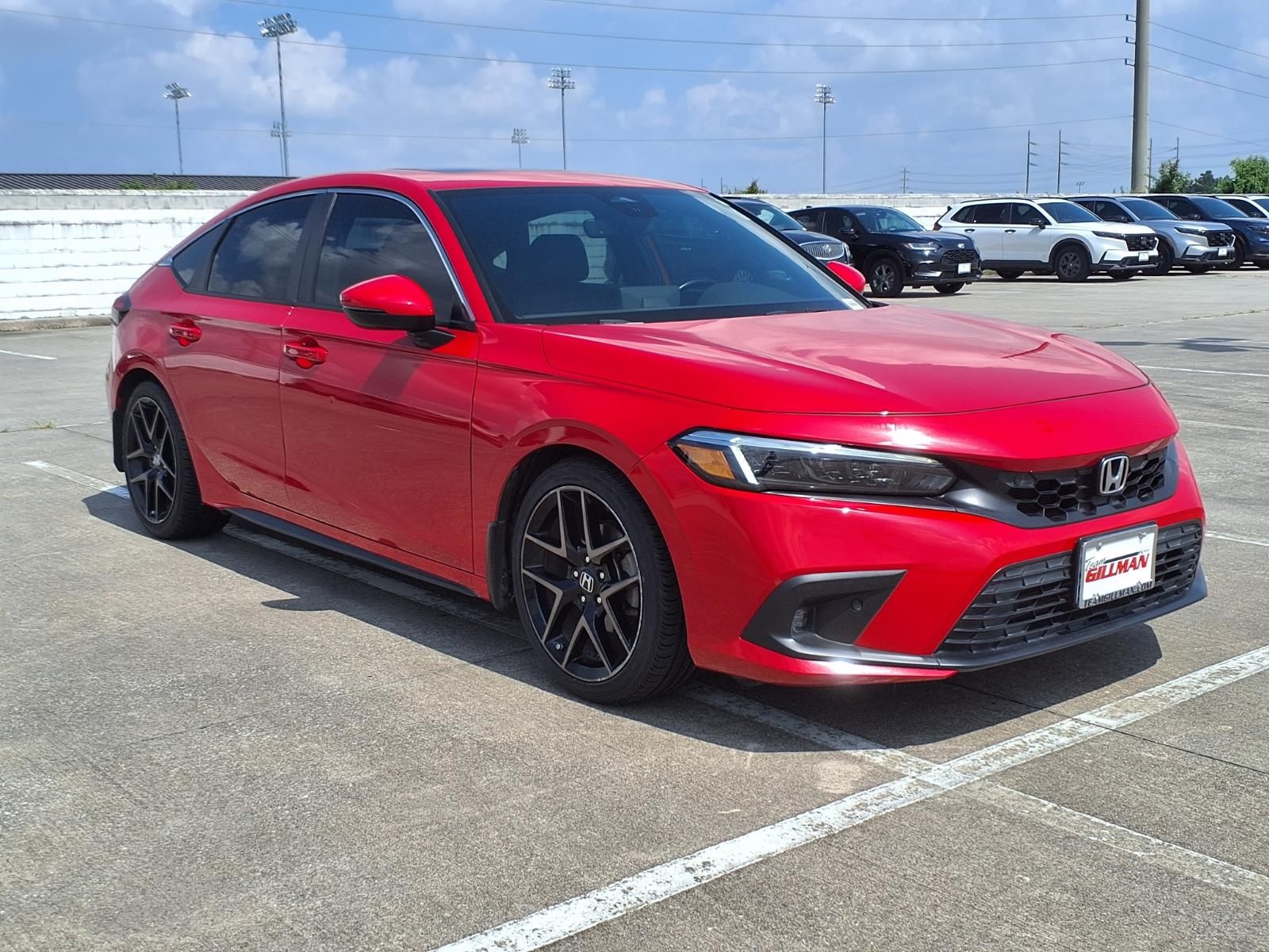 Rallye Red 2024 Honda Civic Hatchback Hatchback Front-Wheel Drive Continuously Variable Transmission