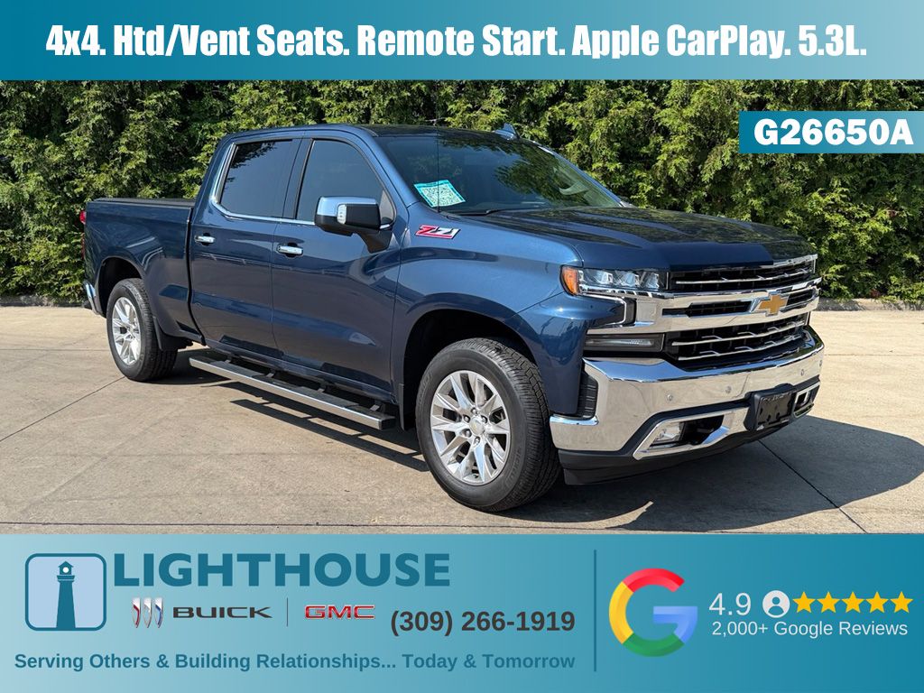 Northsky Blue Metallic 2021 Chevrolet Silverado 1500 Pickup Truck Four-Wheel Drive 8-Speed Automatic