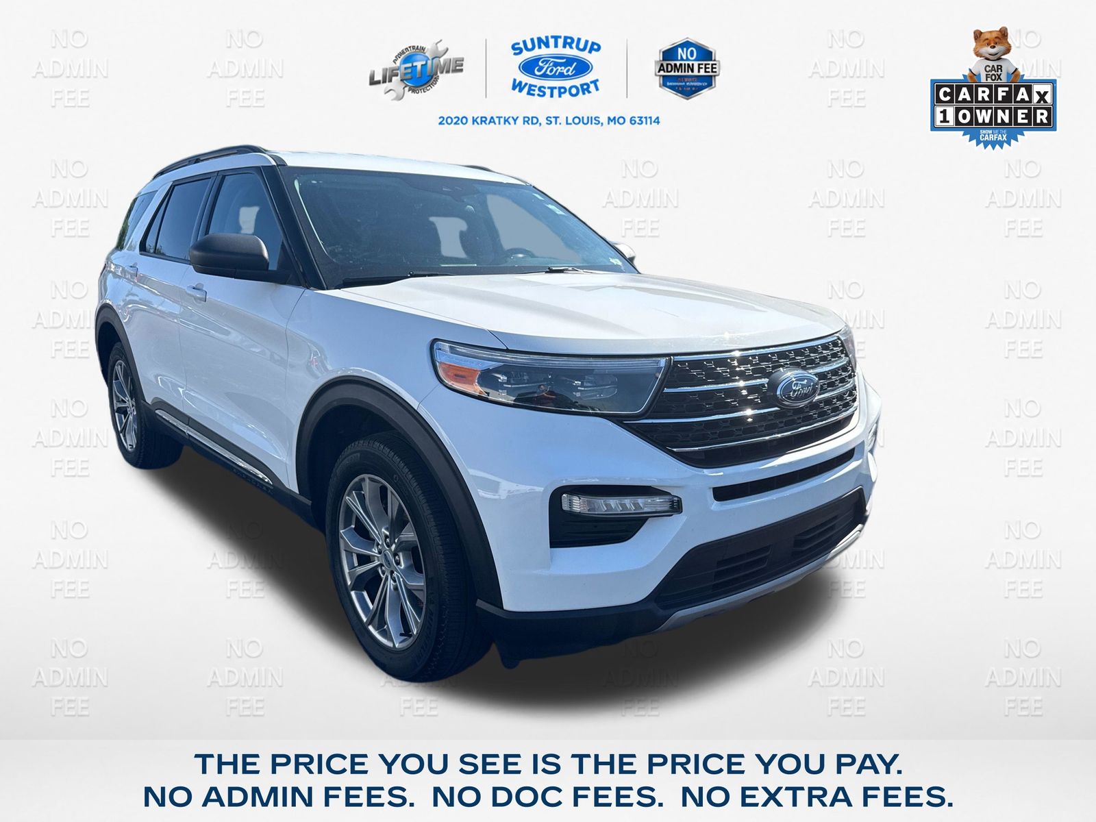 Oxford White 2023 Ford Explorer SUV / Crossover All-Wheel Drive Automatic