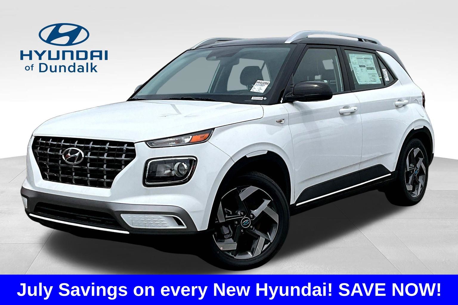 Lunar White w/Black Roof 2026 Hyundai Venue SUV / Crossover Front-Wheel Drive Continuously Variable Transmission