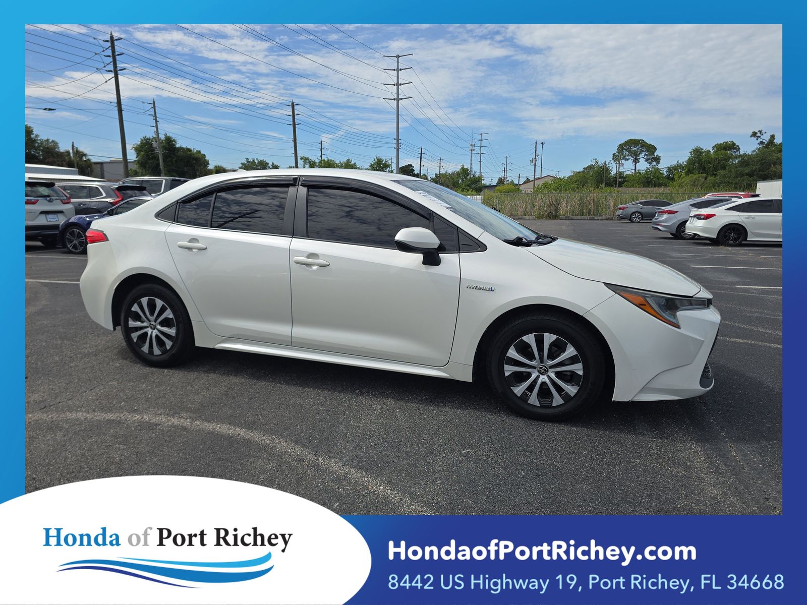 White (Blizzard Pearl) 2020 Toyota Corolla Hybrid LE FWD Sedan Front-Wheel Drive Continuously Variable Transmission