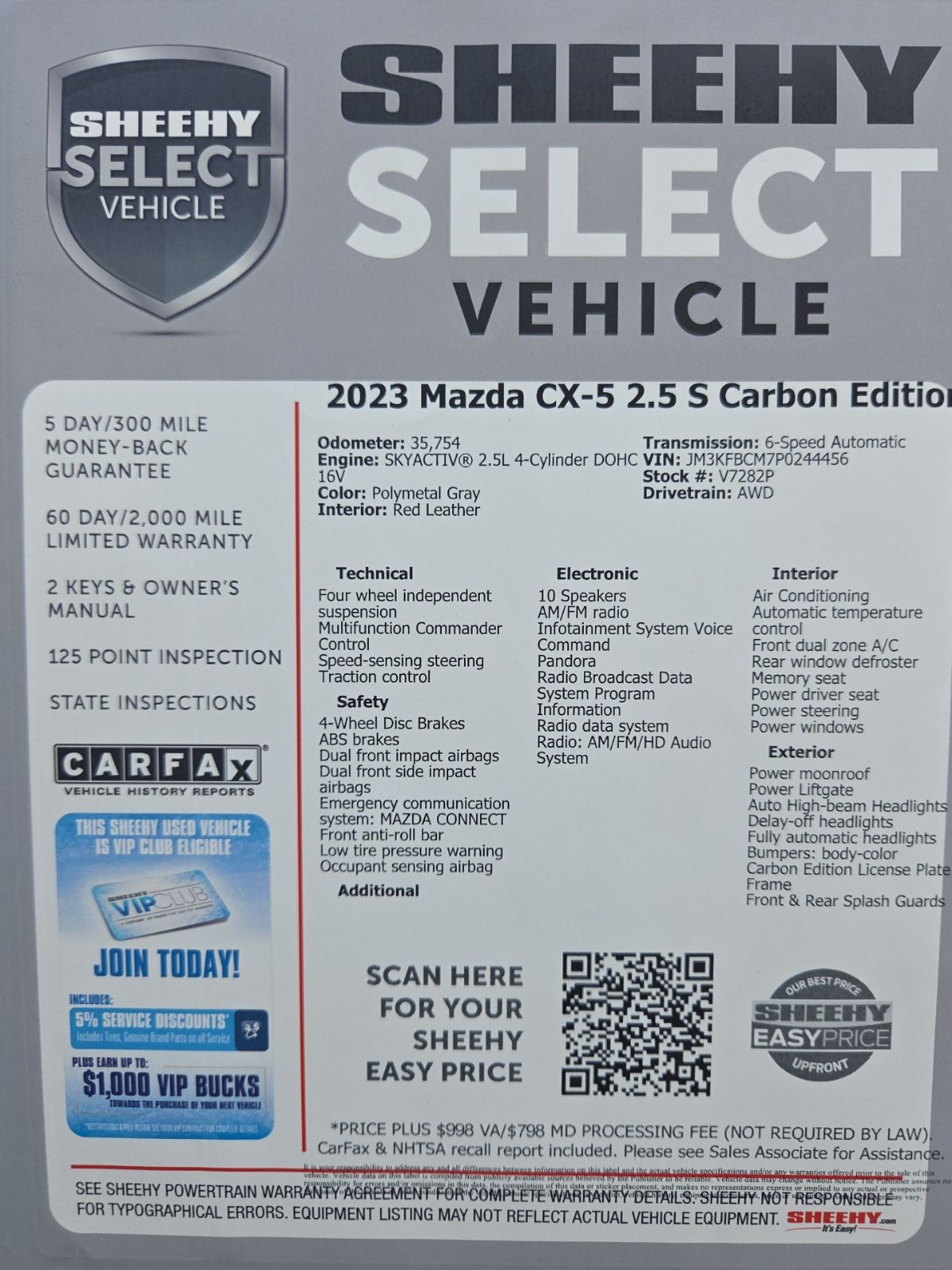 Used 2023 Gray Mazda 2.5 S Carbon Edition image 35