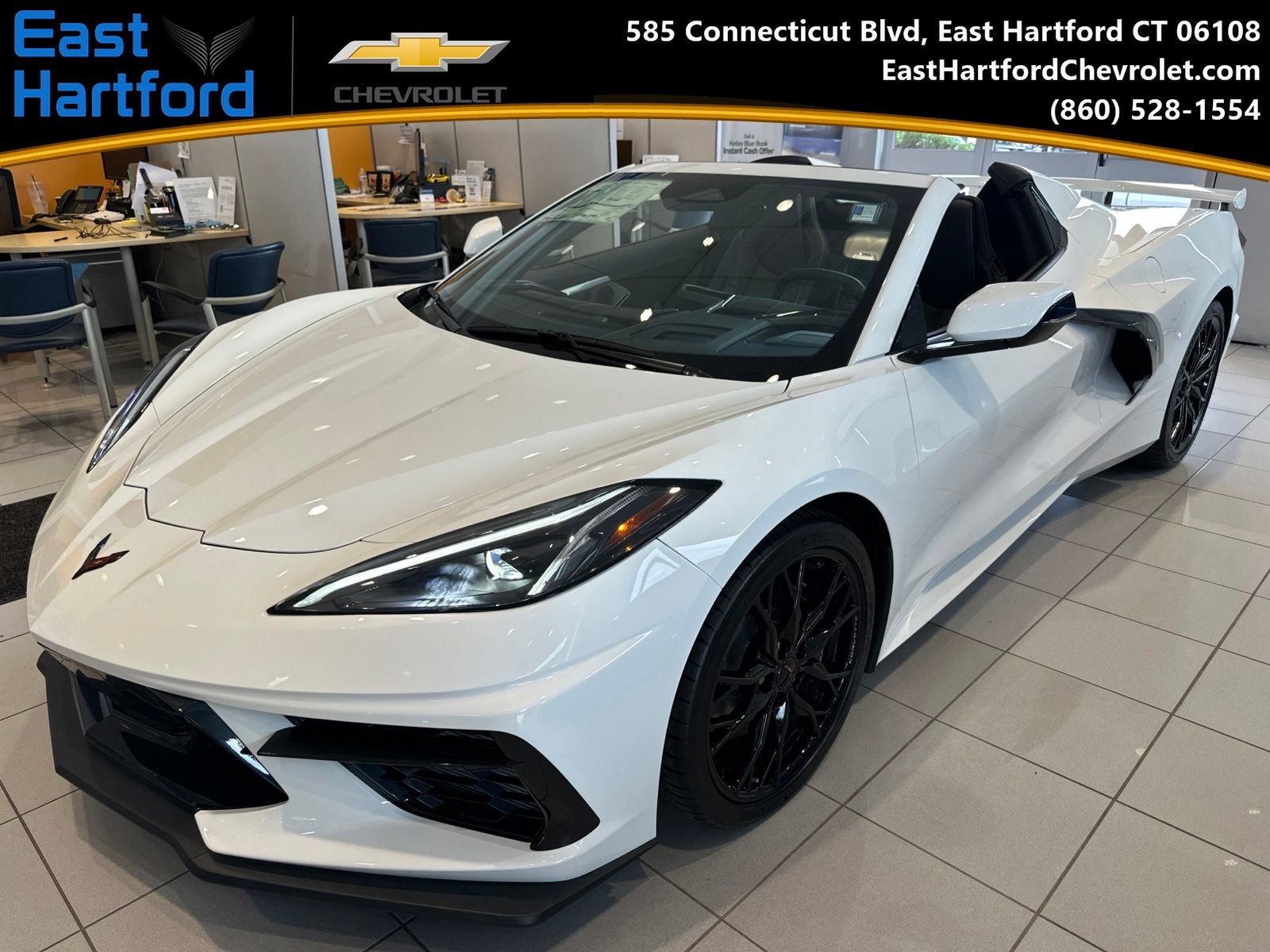 Arctic White 2026 Chevrolet Corvette Convertible Rear-Wheel Drive 8-Speed Dual Clutch