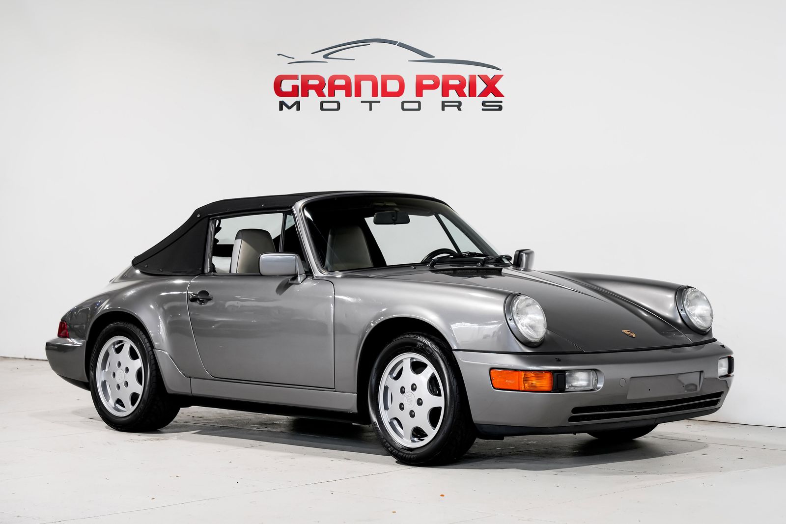 Gray (Stone Grey Metallic) 1990 Porsche 911 Carrera 2 Targa Coupe 5-Speed Manual