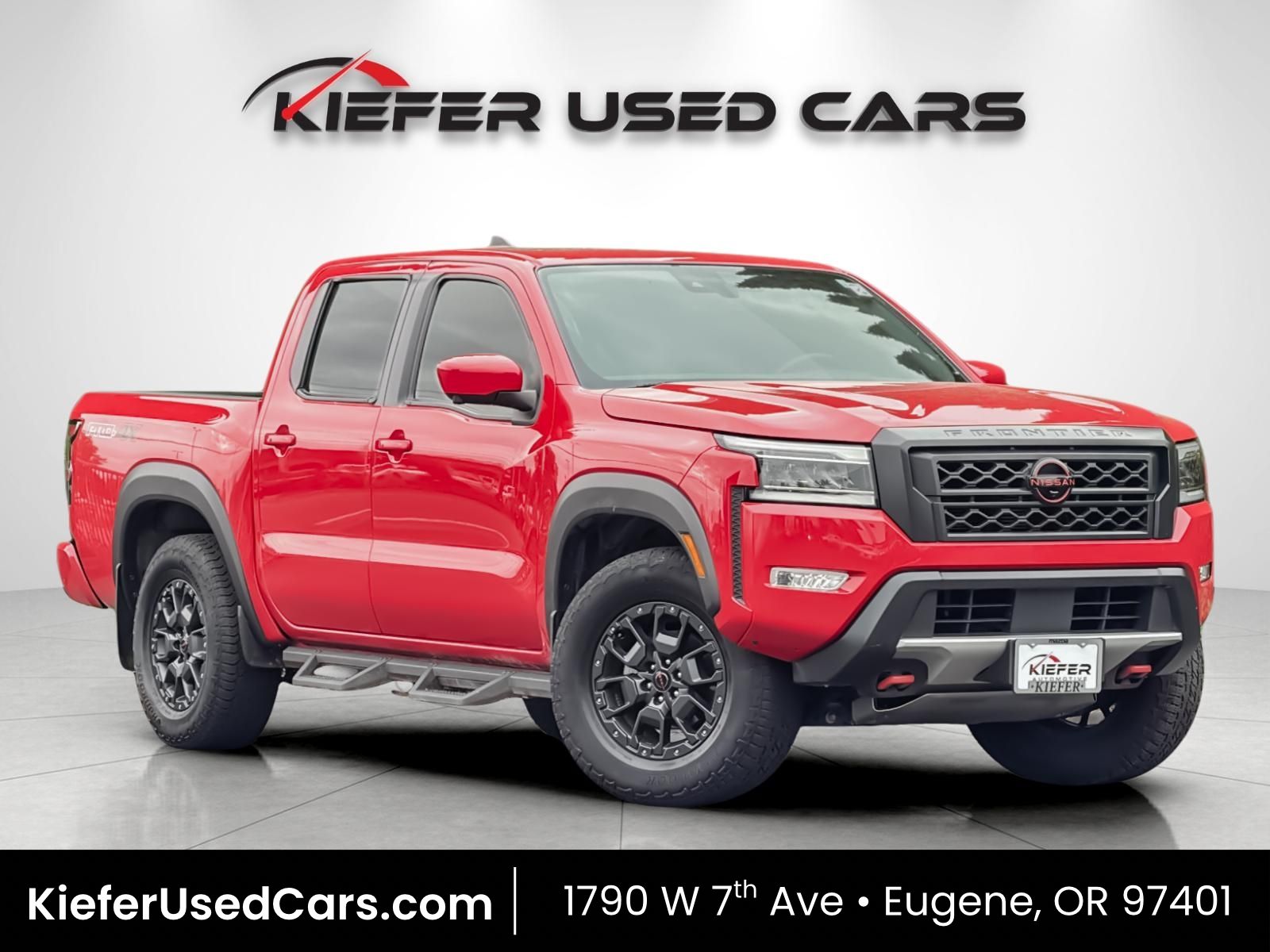 Red Alert 2023 Nissan Frontier Pickup Truck Four-Wheel Drive 9-Speed Automatic
