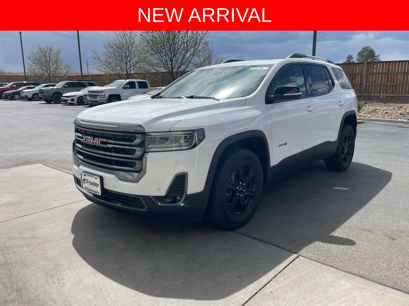 Summit White 2023 GMC Acadia AT4 AWD SUV / Crossover Four-Wheel Drive 9-Speed Automatic