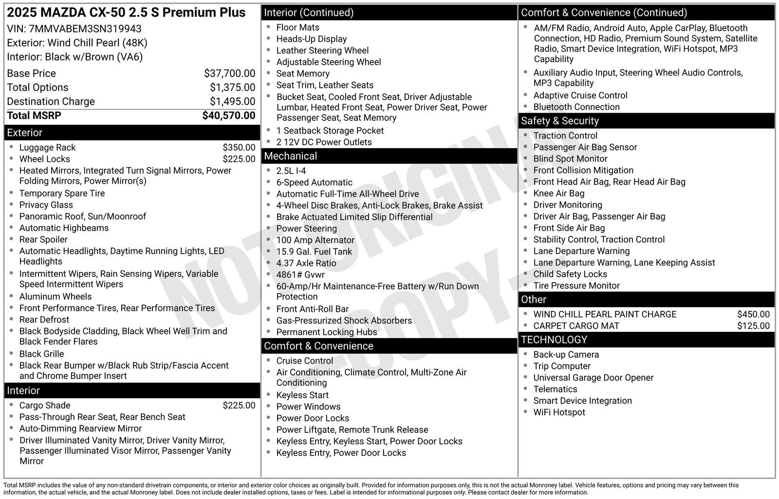 Used Car 2025 Mazda Cx-50  Utility 2.5 S Premium Plus Package All Wheel Drive For Sale Under $35,000 In Austin, Texas