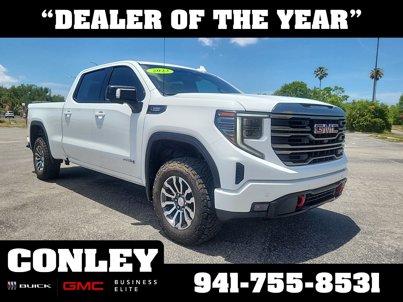 Summit White 2023 GMC Sierra 1500 Pickup Truck Four-Wheel Drive Automatic