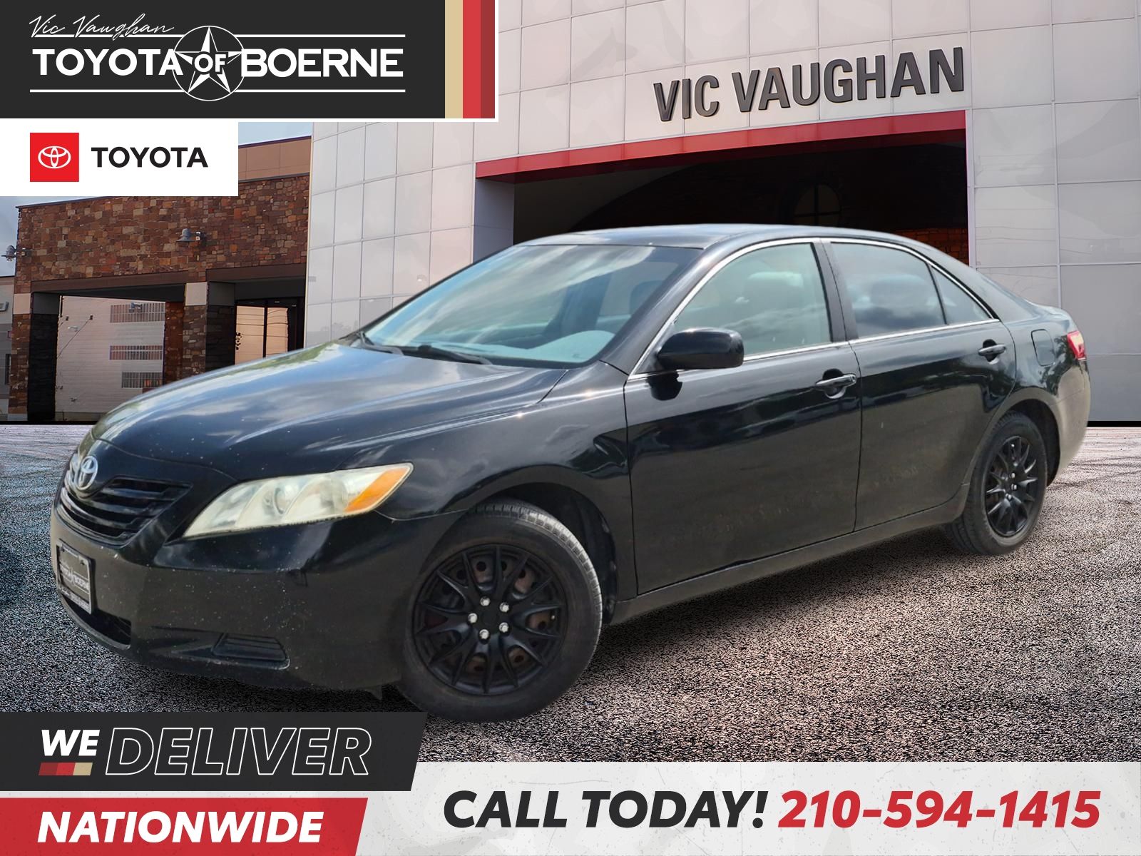 Black 2008 Toyota Camry Sedan Front-Wheel Drive 5-Speed Automatic Overdrive