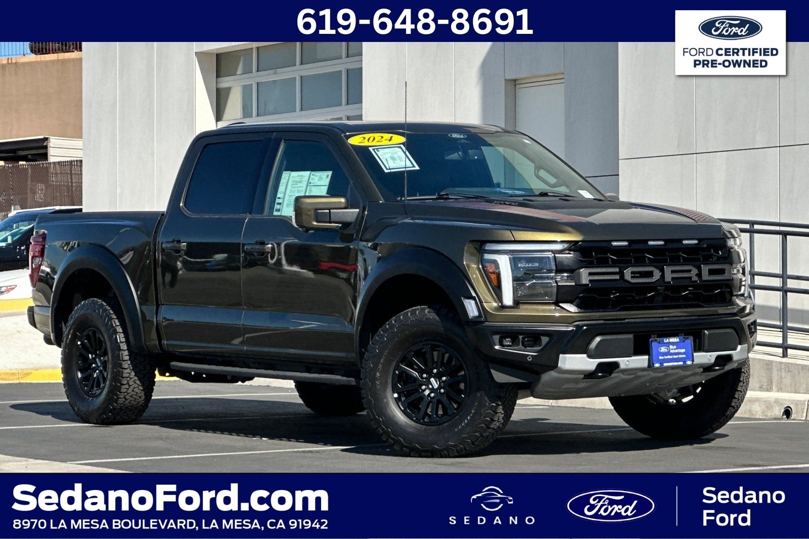 Green 2024 Ford F-150 Pickup Truck Four-Wheel Drive Automatic