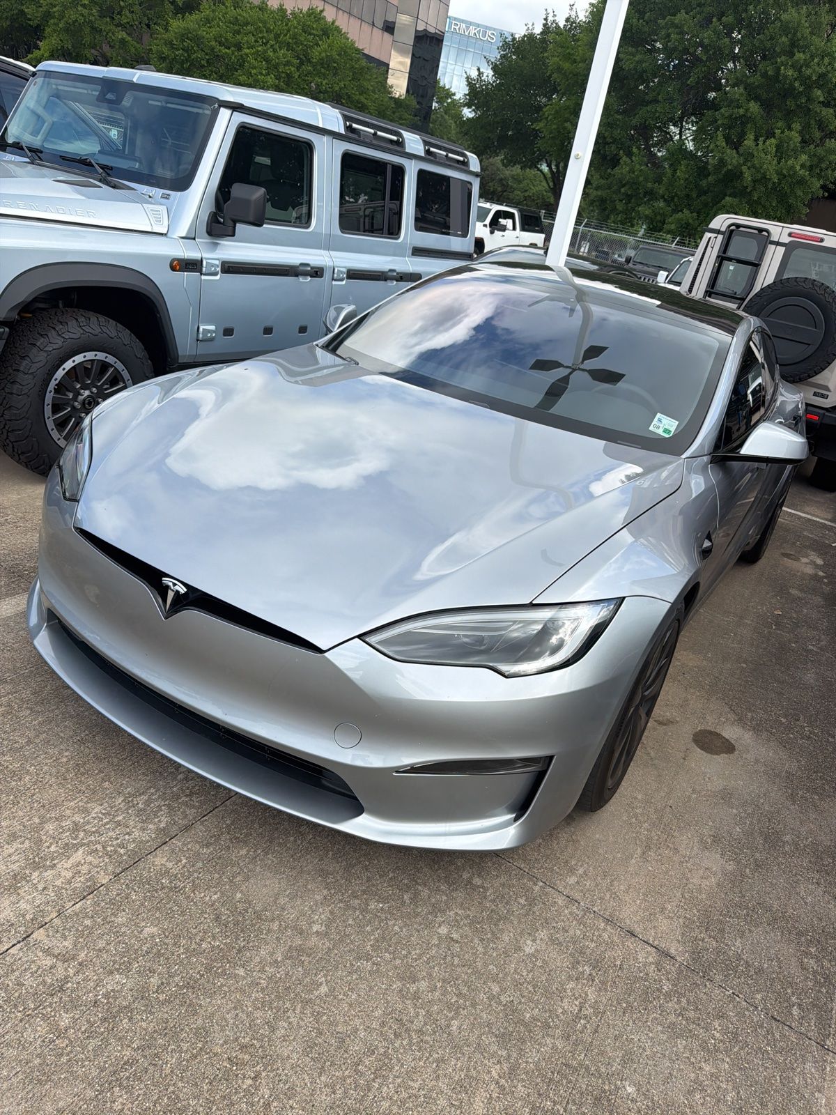 Lunar Silver 2024 Tesla Model S AWD Sedan All-Wheel Drive 1-Speed Automatic