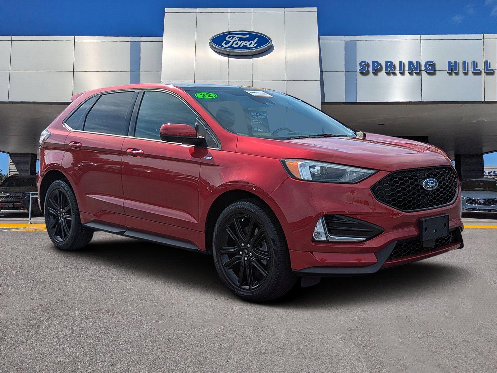 Red Metallic 2022 Ford Edge SUV / Crossover All-Wheel Drive 8-Speed Automatic