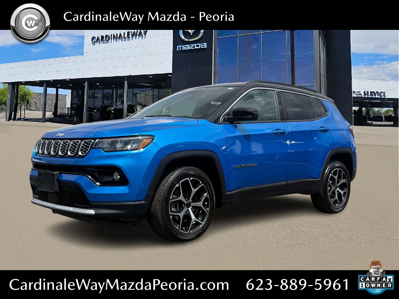 Hydro Blue Pearlcoat 2025 Jeep Compass Limited 4WD SUV / Crossover Four-Wheel Drive 8-Speed Automatic