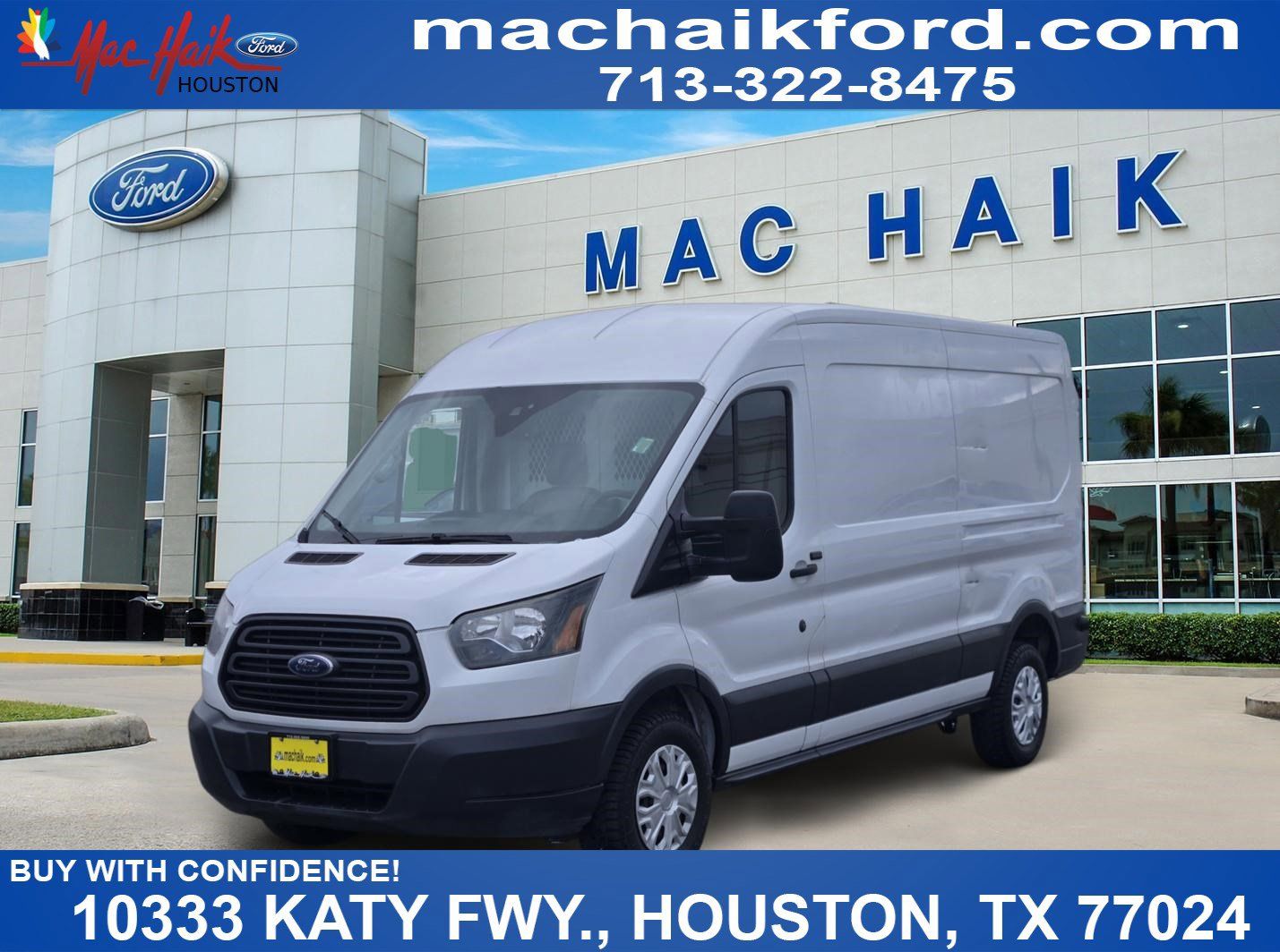Oxford White 2017 Ford Transit Cargo 250 3dr LWB Medium Roof Cargo Van with Sliding Passenger Side Door Van Rear-Wheel Drive 6-Speed Automatic Overdrive