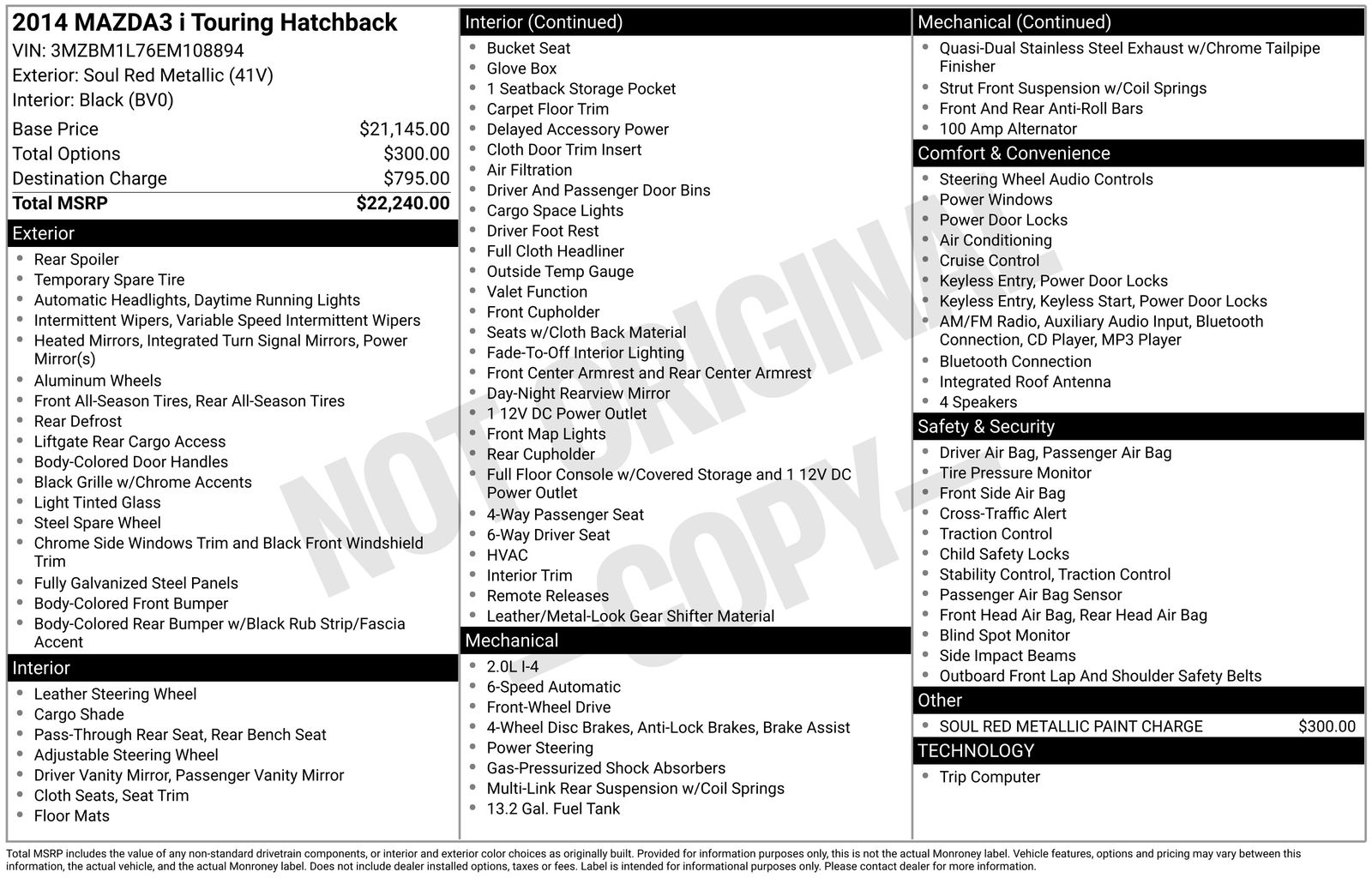 Used Car 2014 Mazda Mazda3  I Touring For Sale Under $15,000 In Austin, Texas