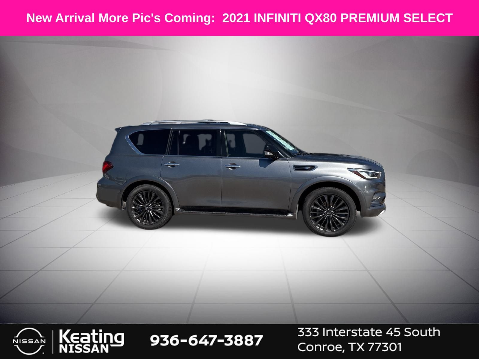 2021 INFINITI QX80 Premium Select Gray at Mac Haik CDJR North Houston