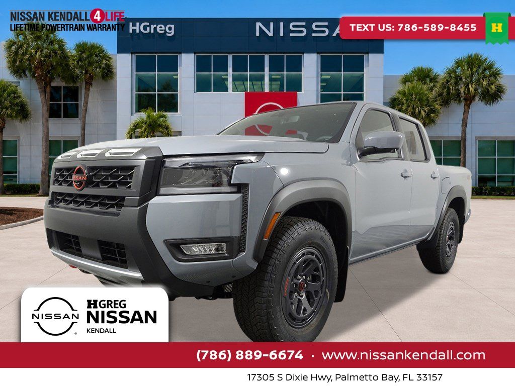 Boulder Gray Pearl 2026 Nissan Frontier Pickup Truck Four-Wheel Drive 9-Speed Automatic Overdrive